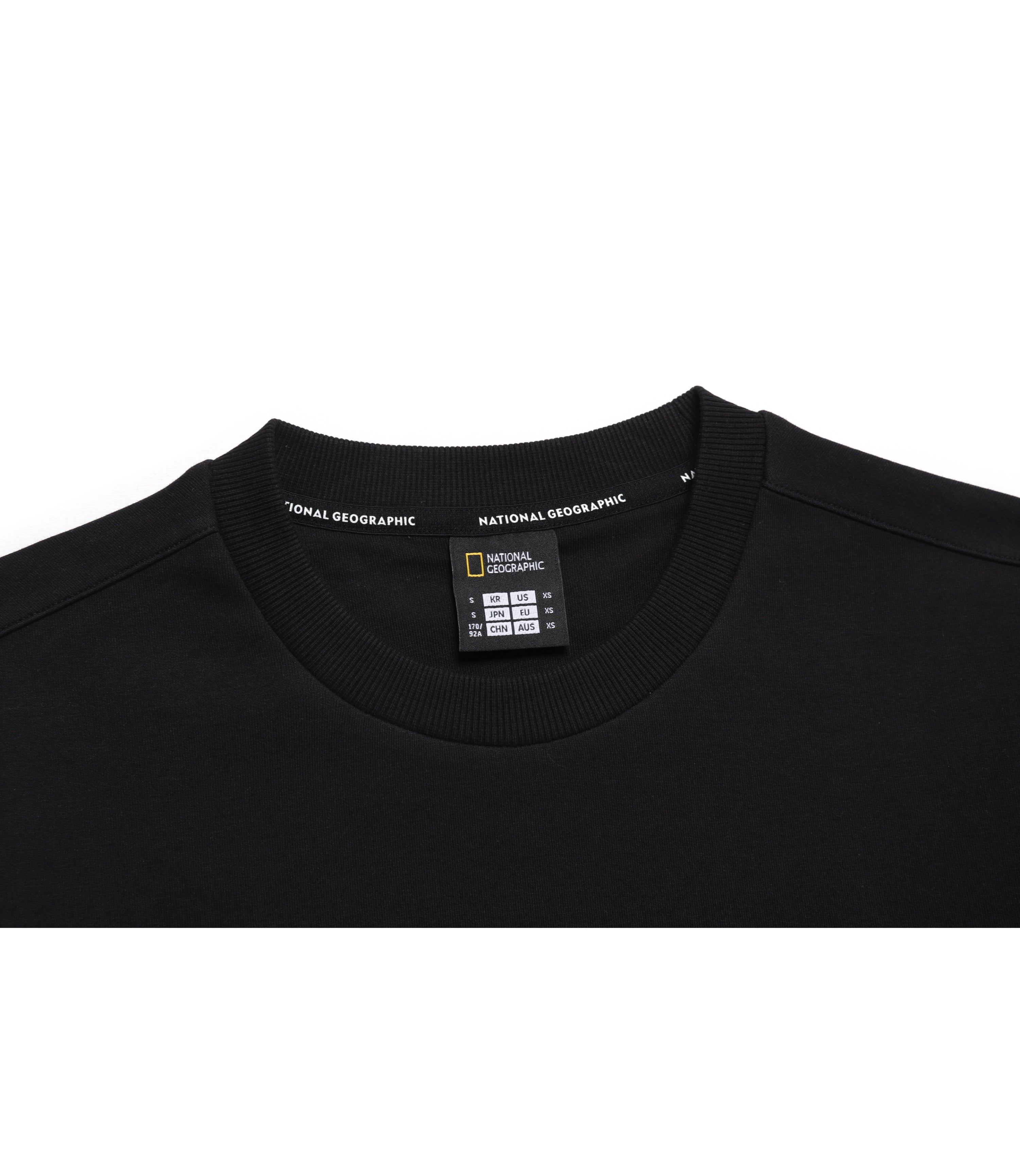 Unisex Animal Wappen Semi Over Fit Sweatshirt<br>CARBON BLACK