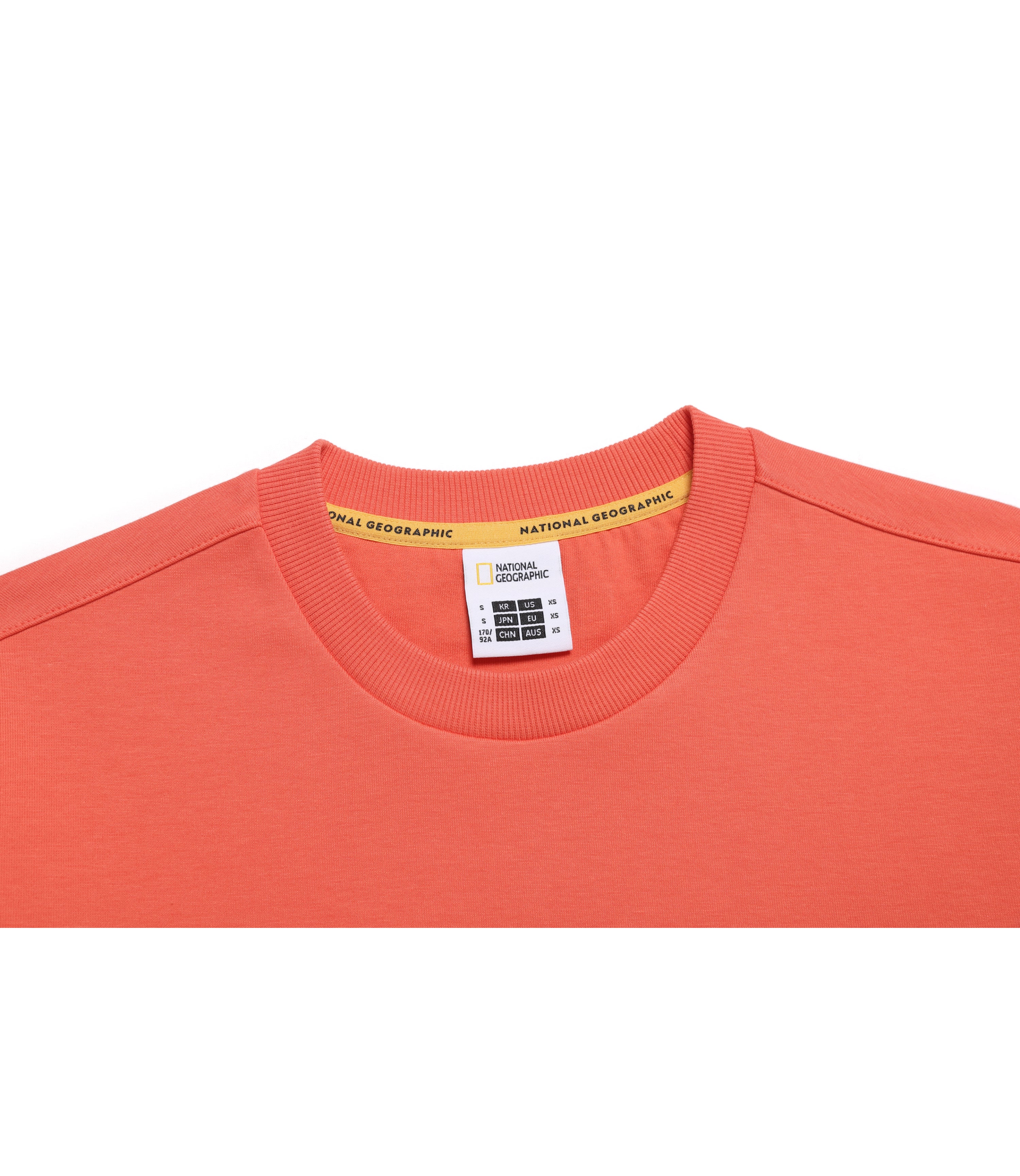 Unisex Animal Wappen Semi Over Fit Sweatshirt<br>ORANGE