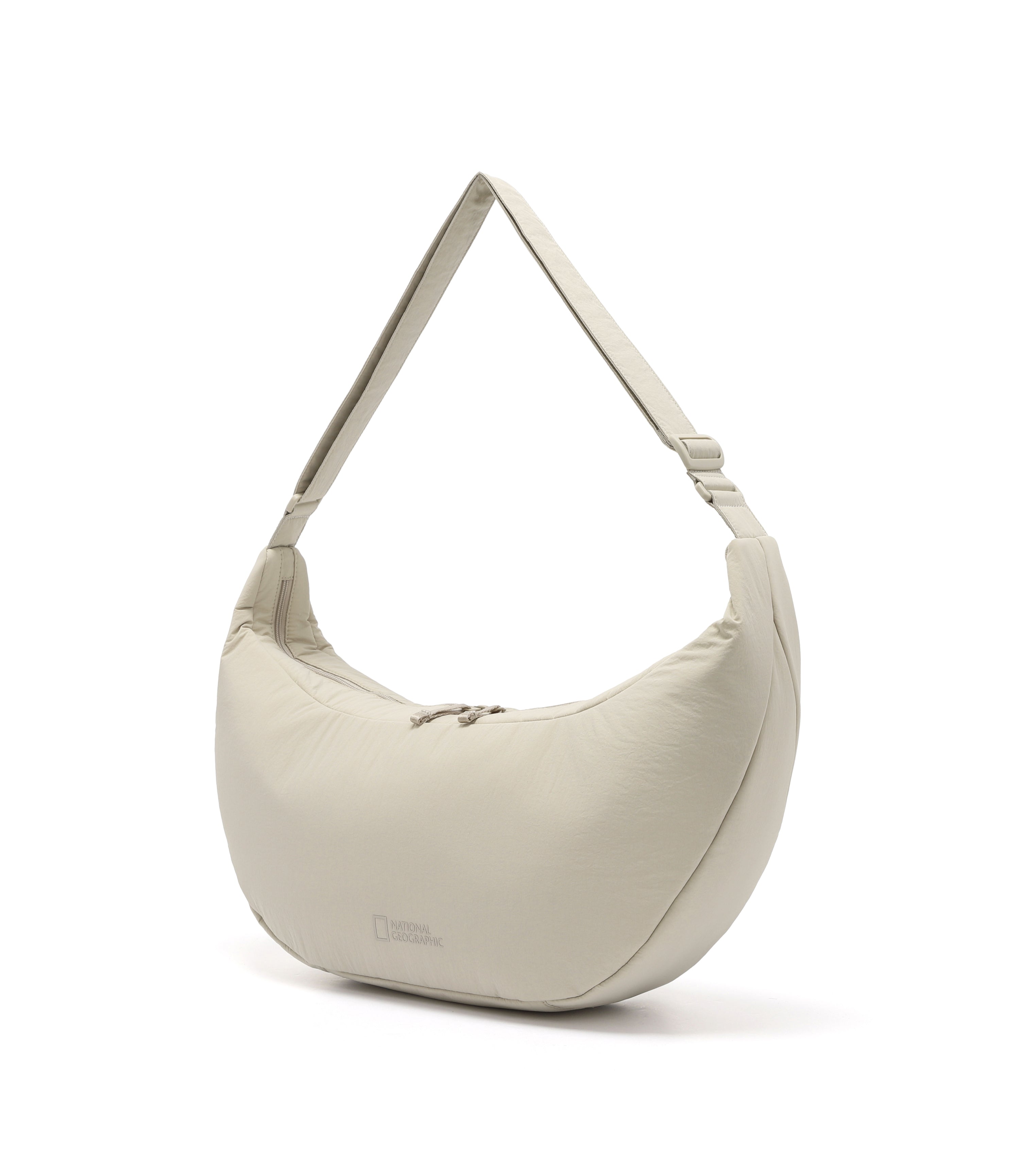 Padded Sling Crossbody Bag L<br>BEIGE
