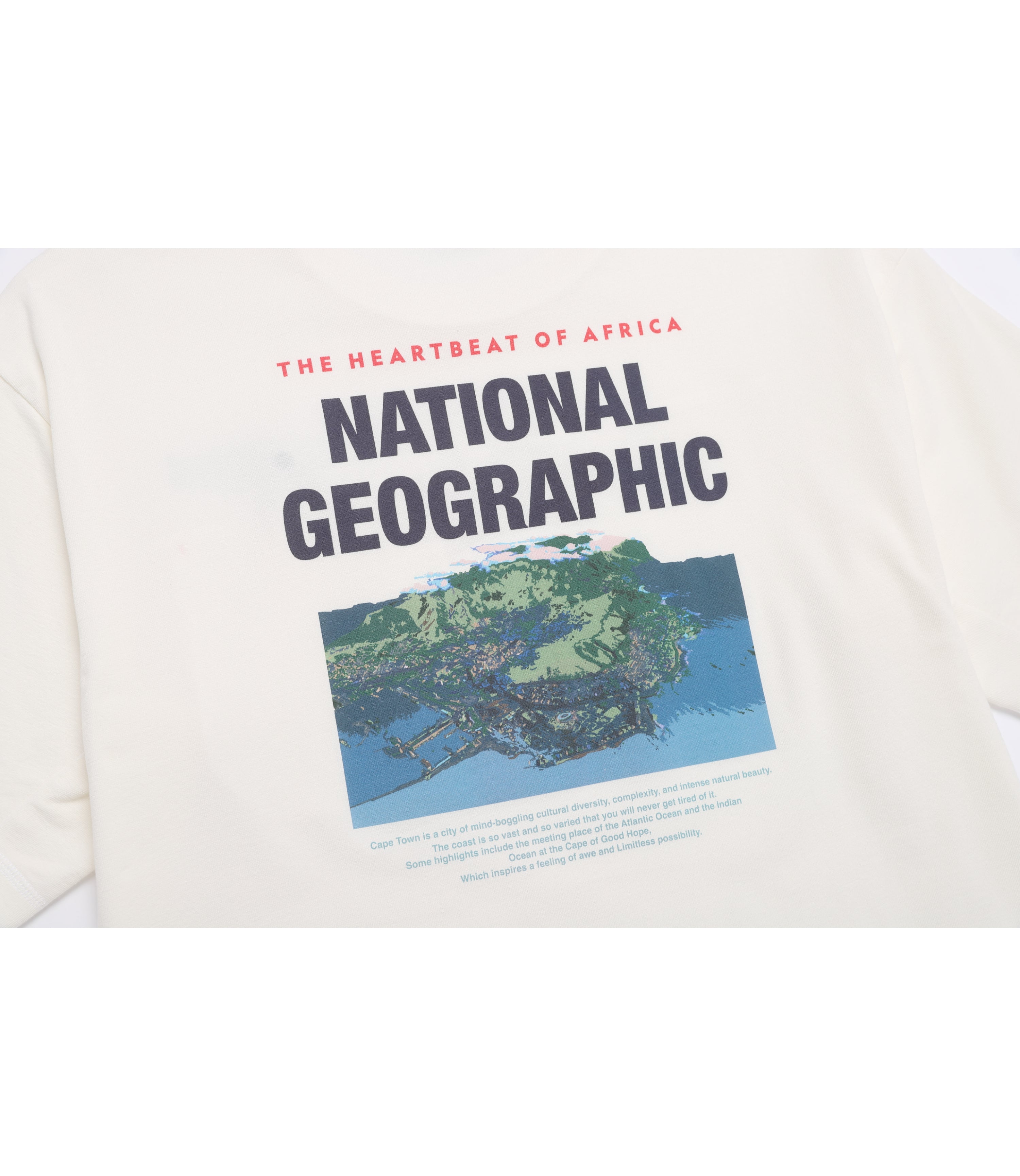 Mens NRN Nature Cooling Graphic Semi-Overfit Tee<br>O/WHITE