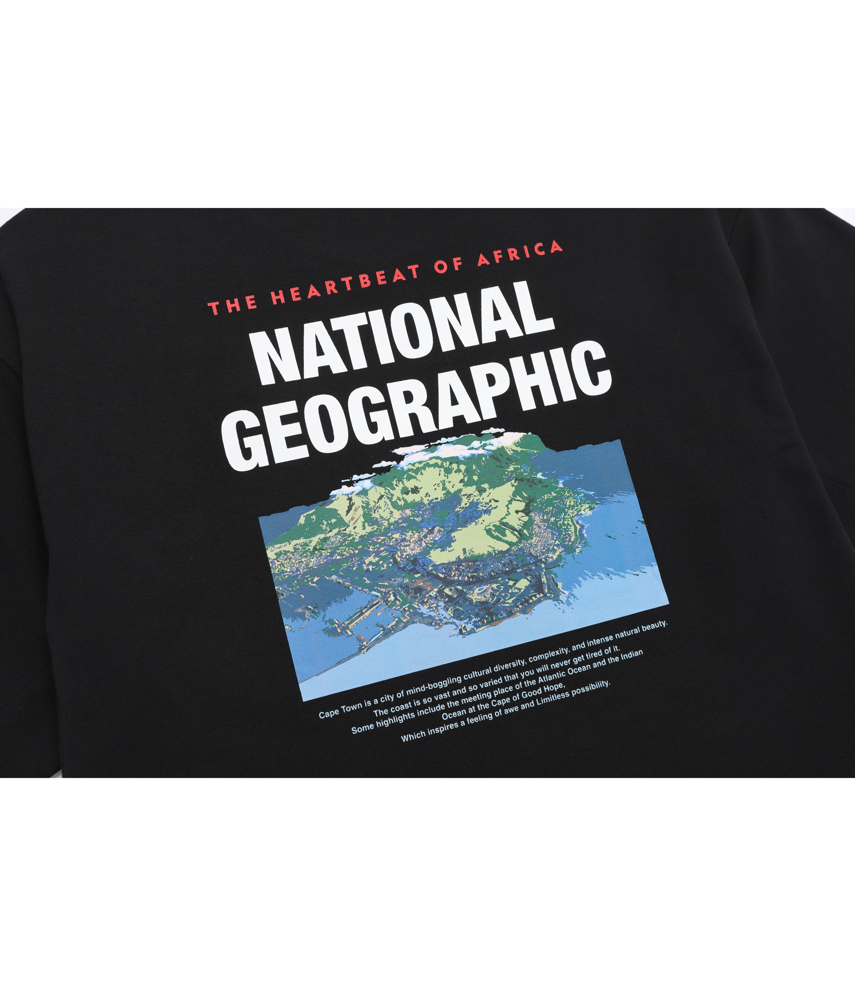 Mens NRN Nature Cooling Graphic Semi-Overfit Tee<br>BLACK