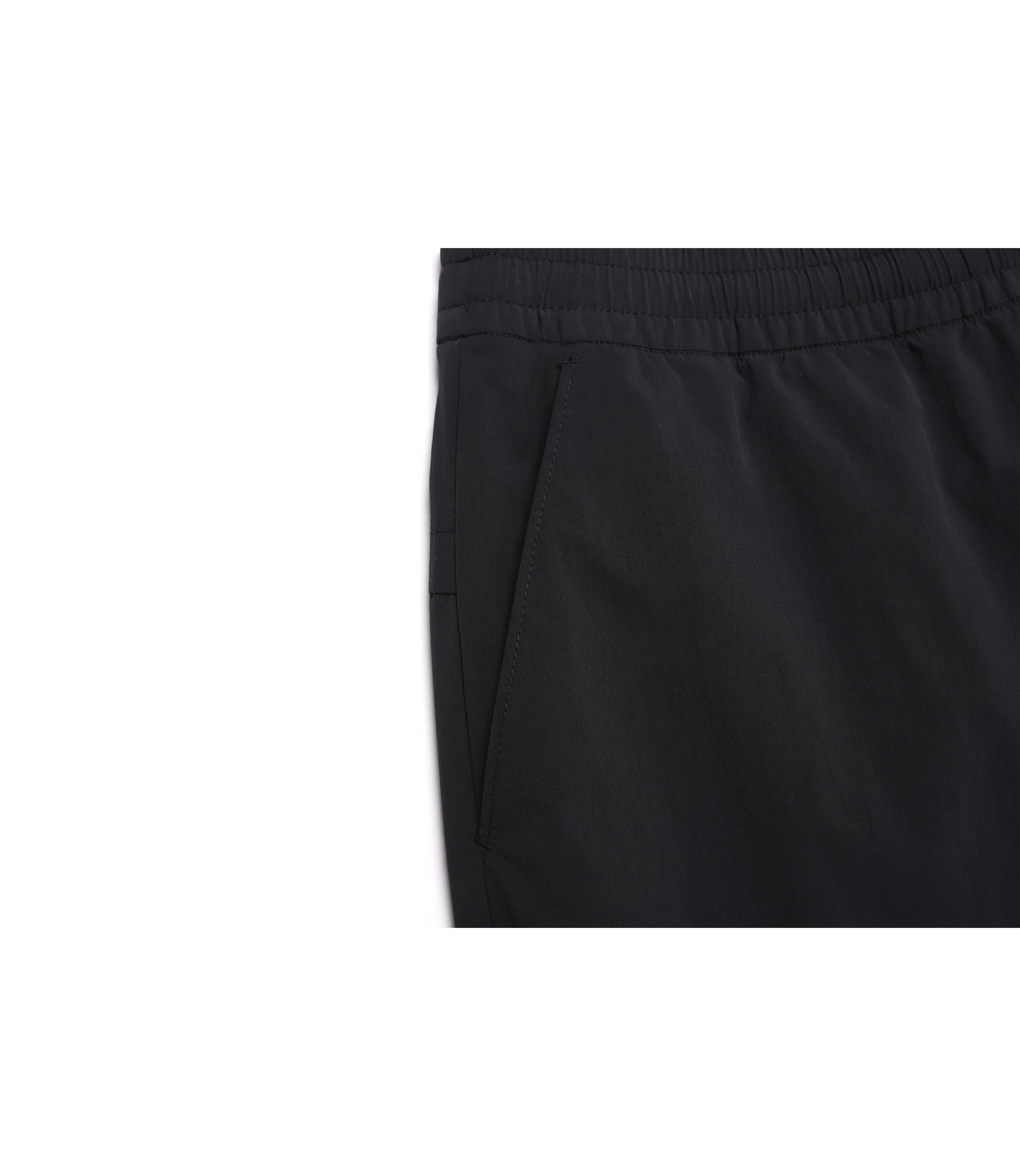 Unisex ADELIE Lightweight Woven Stretch Relaxed Fit Pants<br>CARBON BLACK