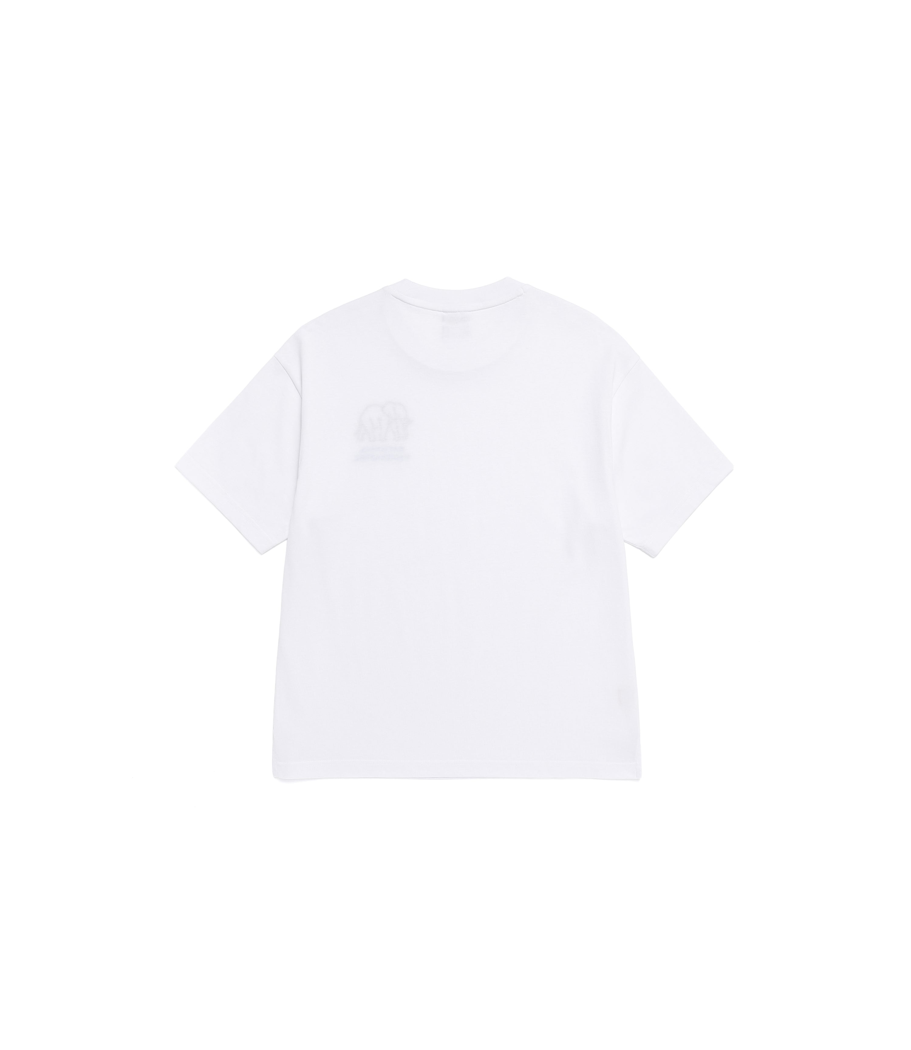 Unisex RATEL Regen Animal Silhouette Graphic Short Sleeve Tee<br>WHITE