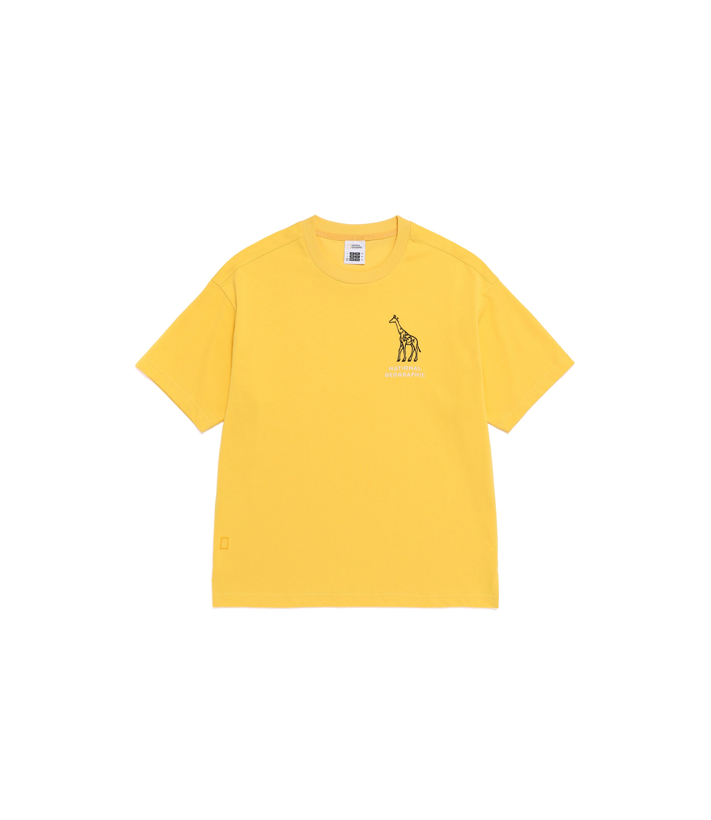 Unisex RATEL Regen Animal Silhouette Graphic Short Sleeve Tee<br>YELLOW