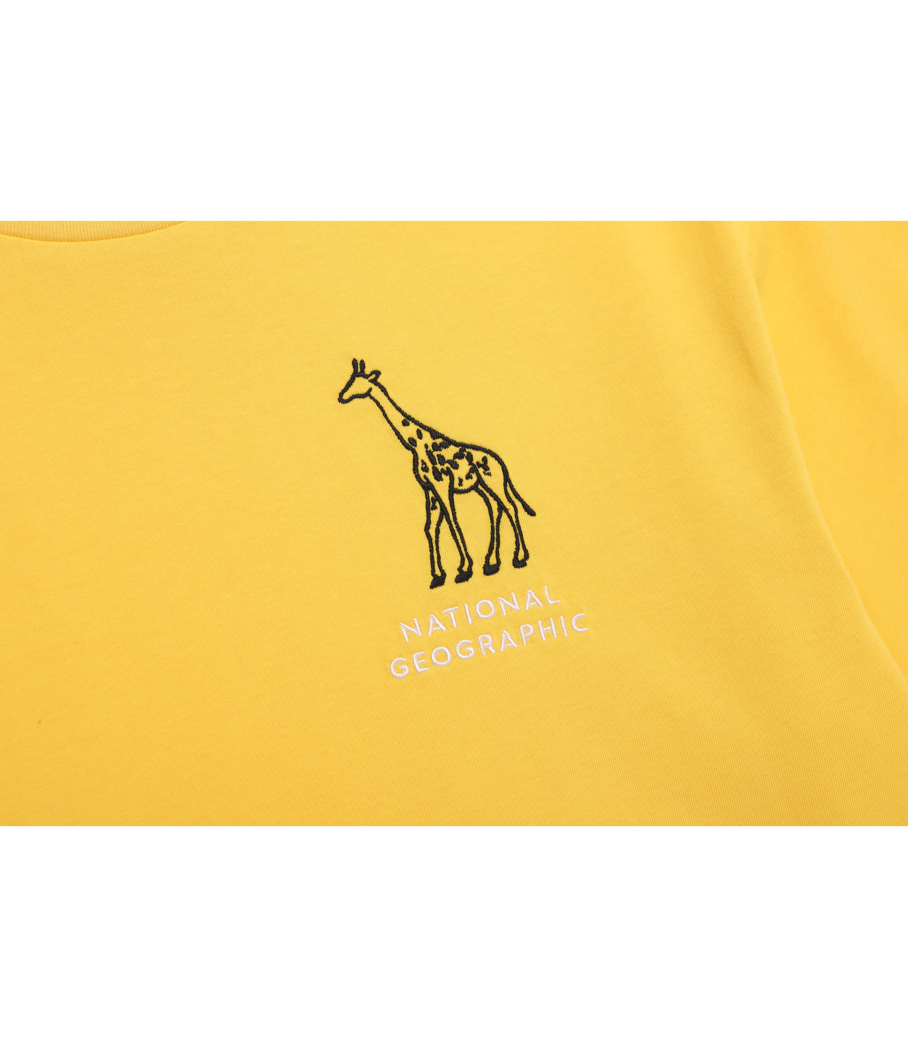 Unisex RATEL Regen Animal Silhouette Graphic Short Sleeve Tee<br>YELLOW