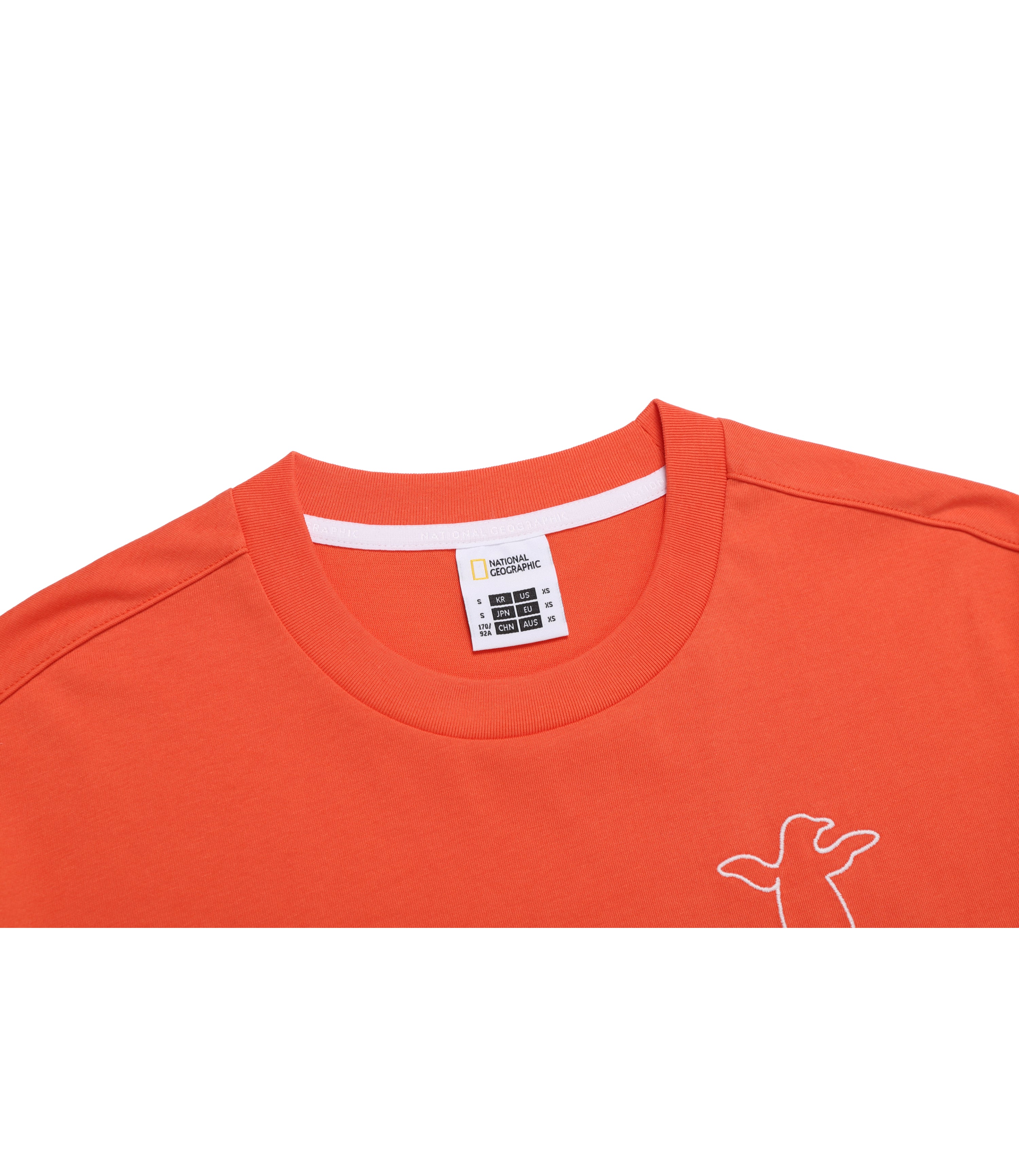 Unisex RATEL Regen Animal Silhouette Graphic Short Sleeve Tee<br>L/ORANGE