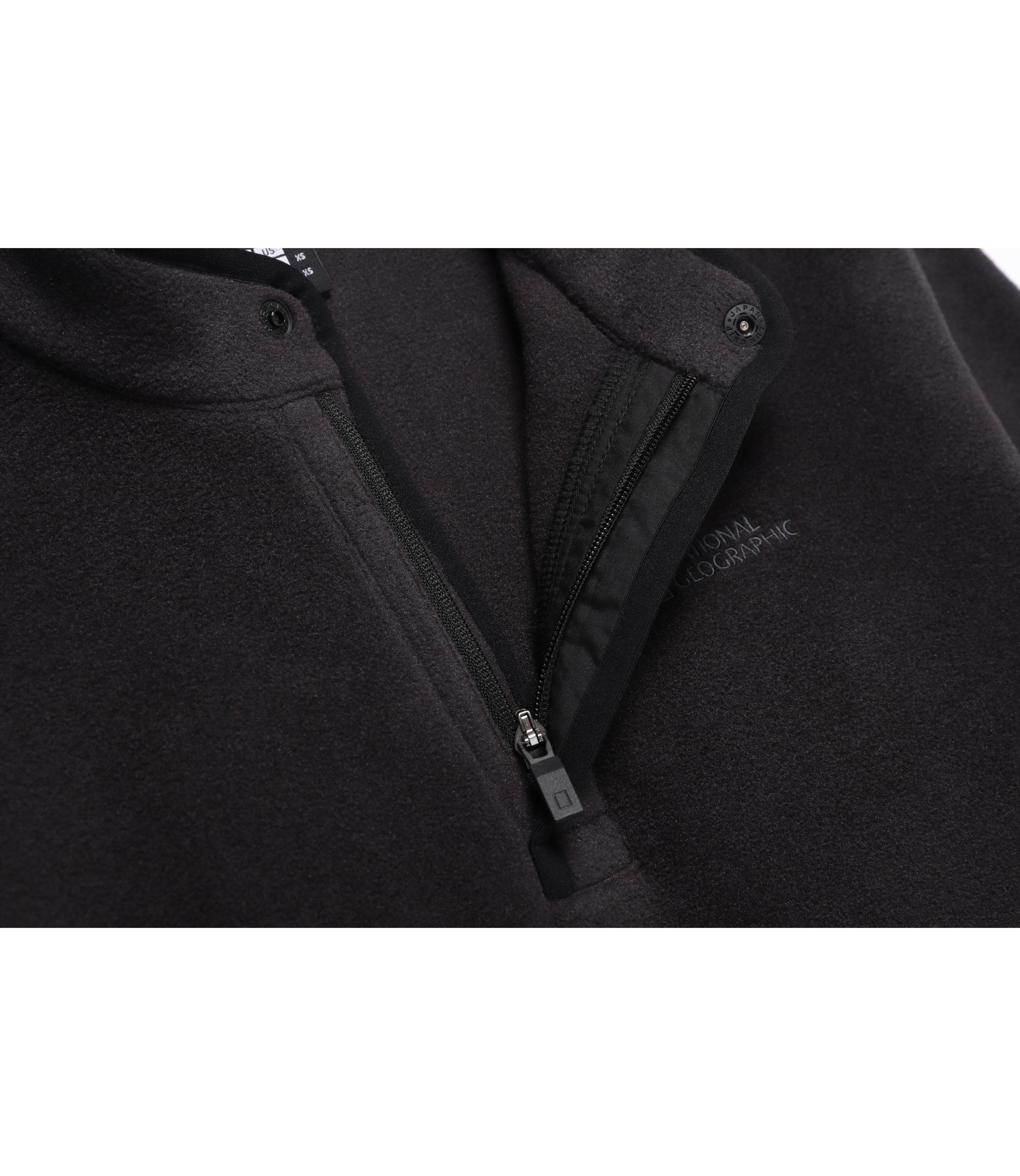 Unisex POLARTEC NAOS Half Zip-Up Sweatshirt<br>BLACK