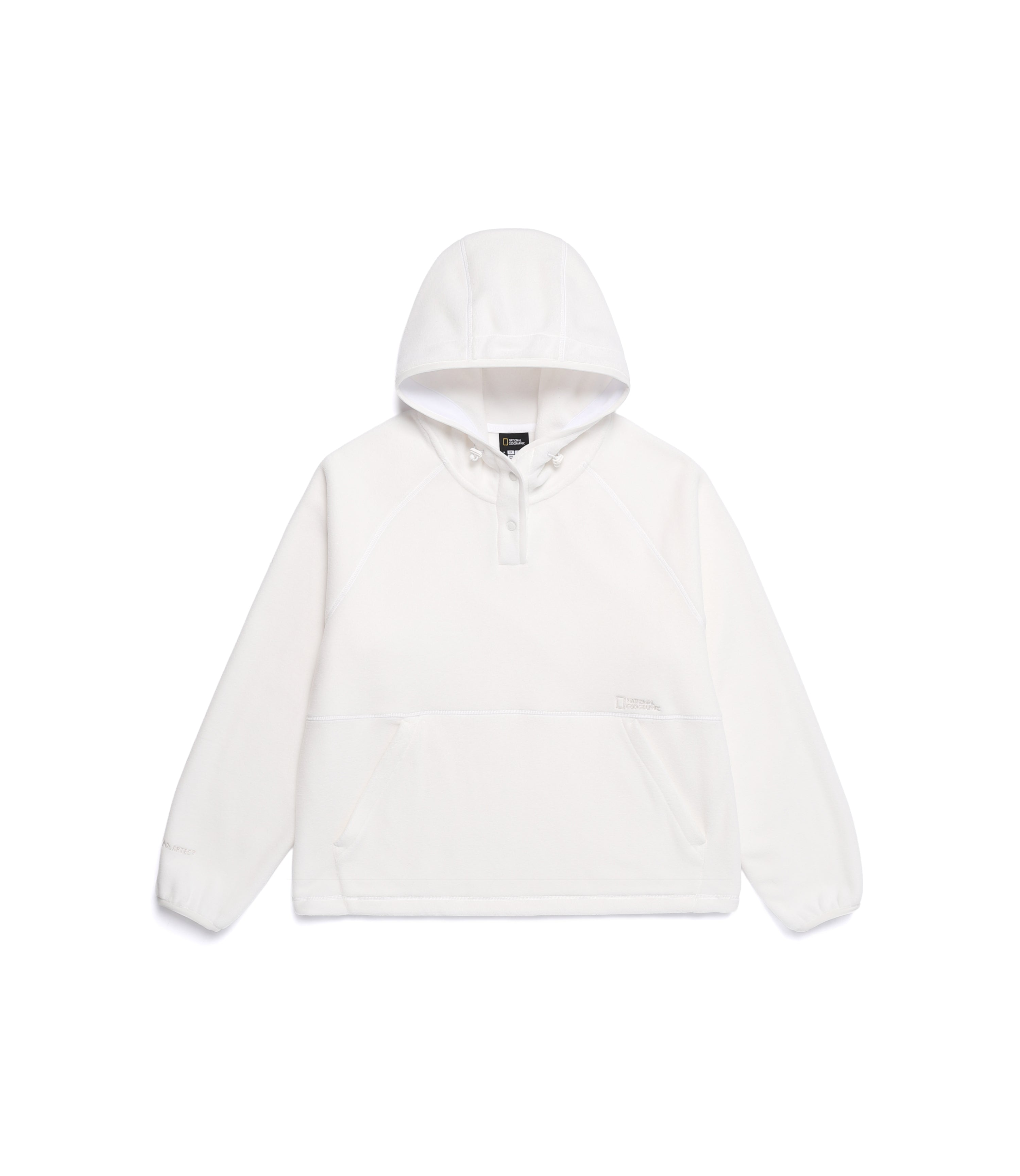 Women's POLARTEC NAOS Fleece Half Zip-Up Hoodie<br>O/WHITE