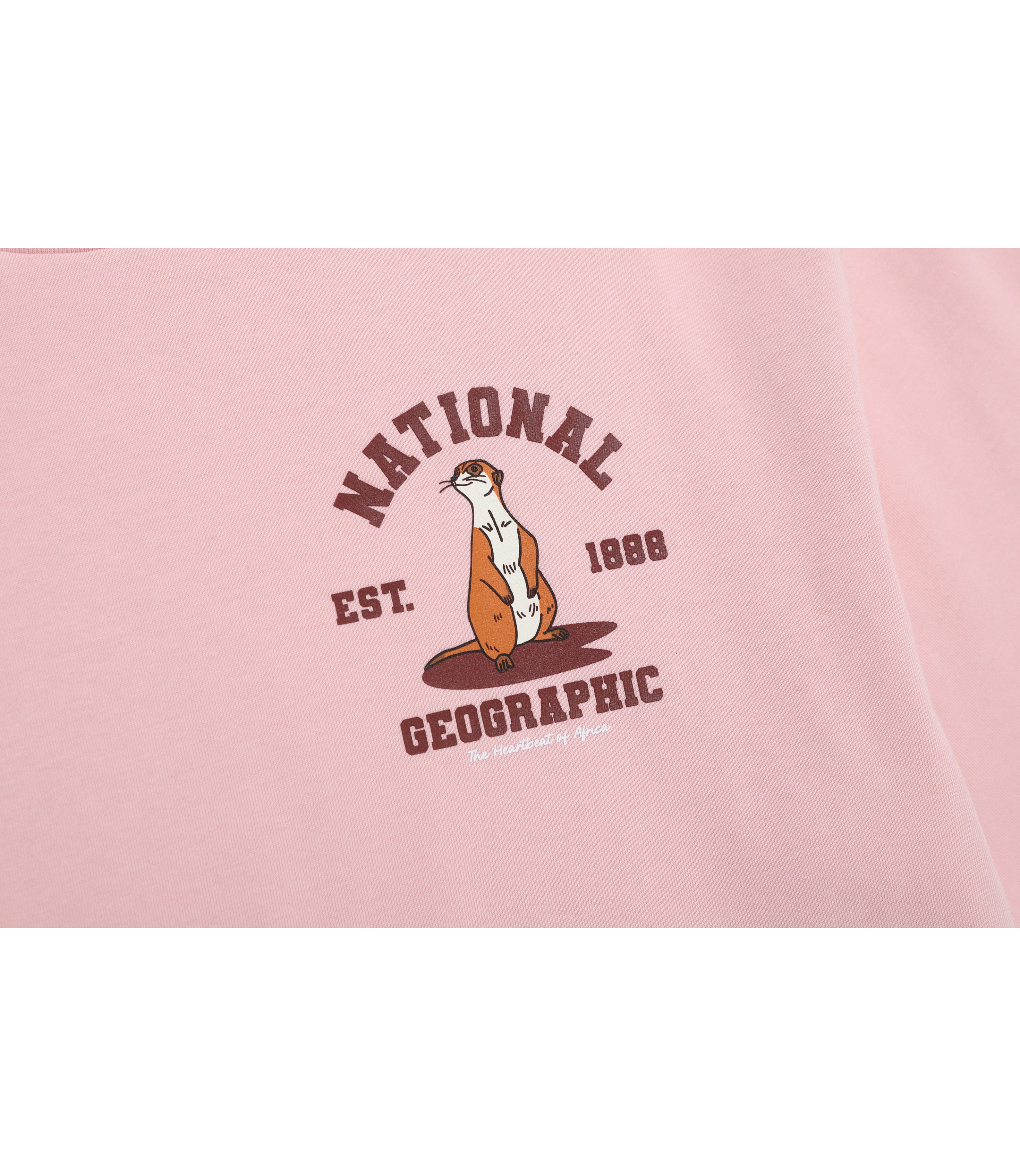 Unisex RATEL Regen Animal Small Graphic Short Sleeve Tee<br>SILVER PINK
