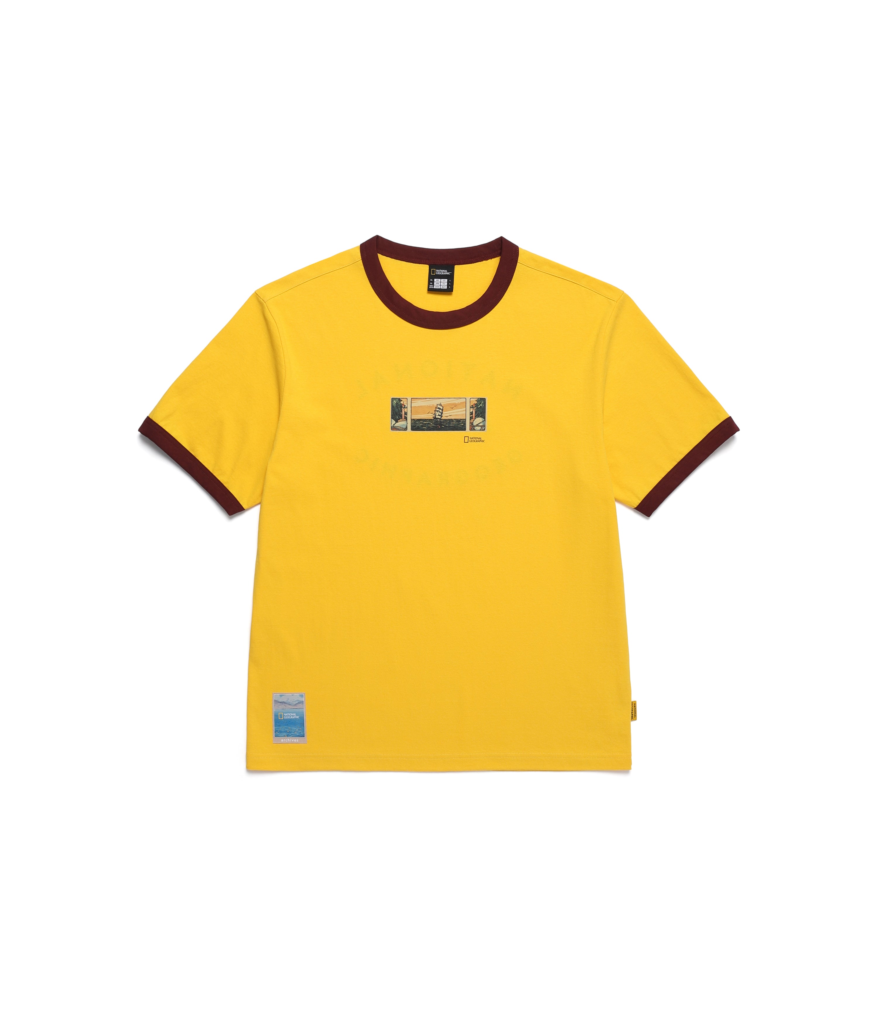 Unisex ARCHIVES Expedition Graphic Short Sleeve Tee<br>YELLOW