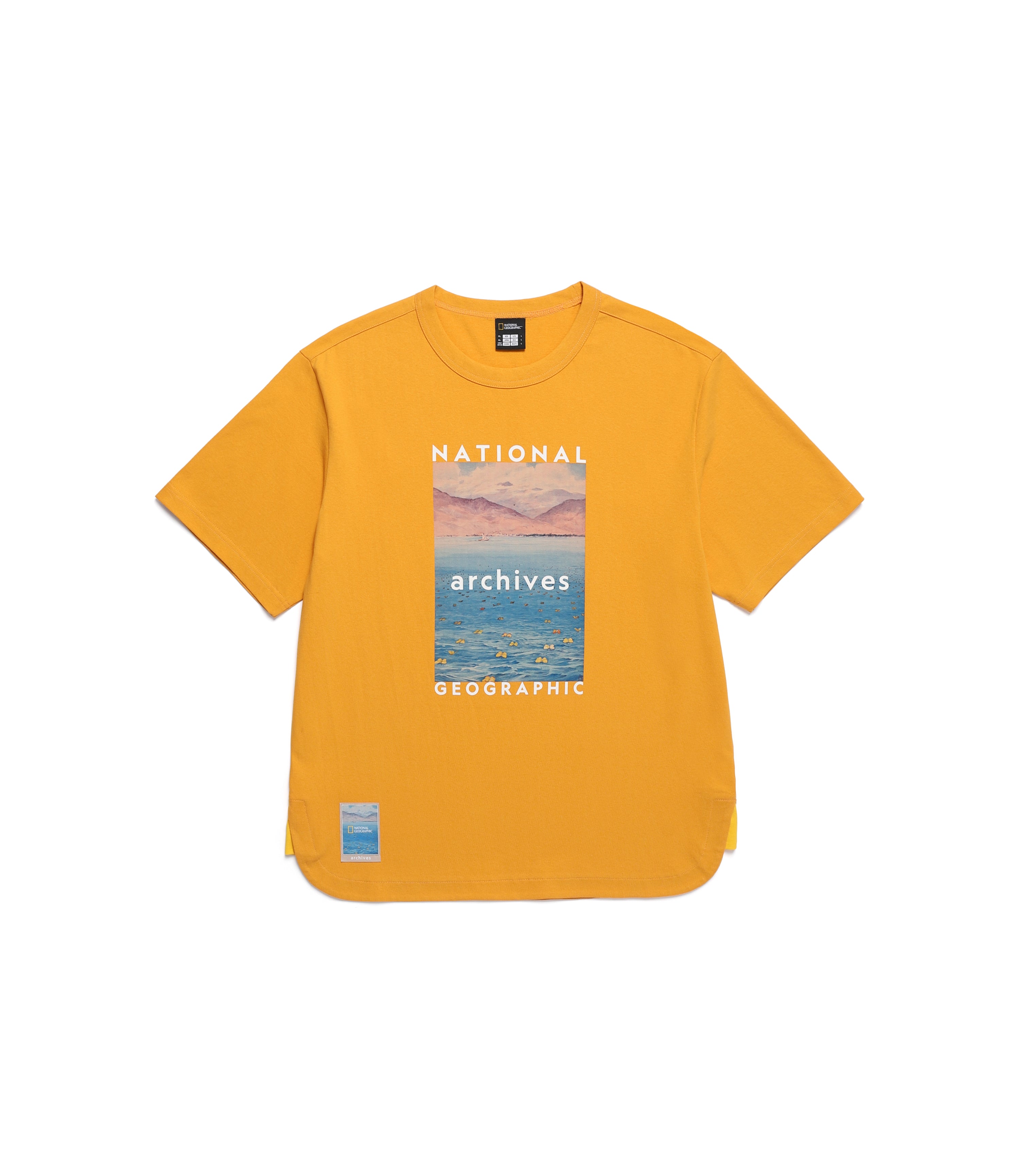 Unisex ARCHIVES Caribbean Graphic Short Sleeve Tee<br>MUSTARD