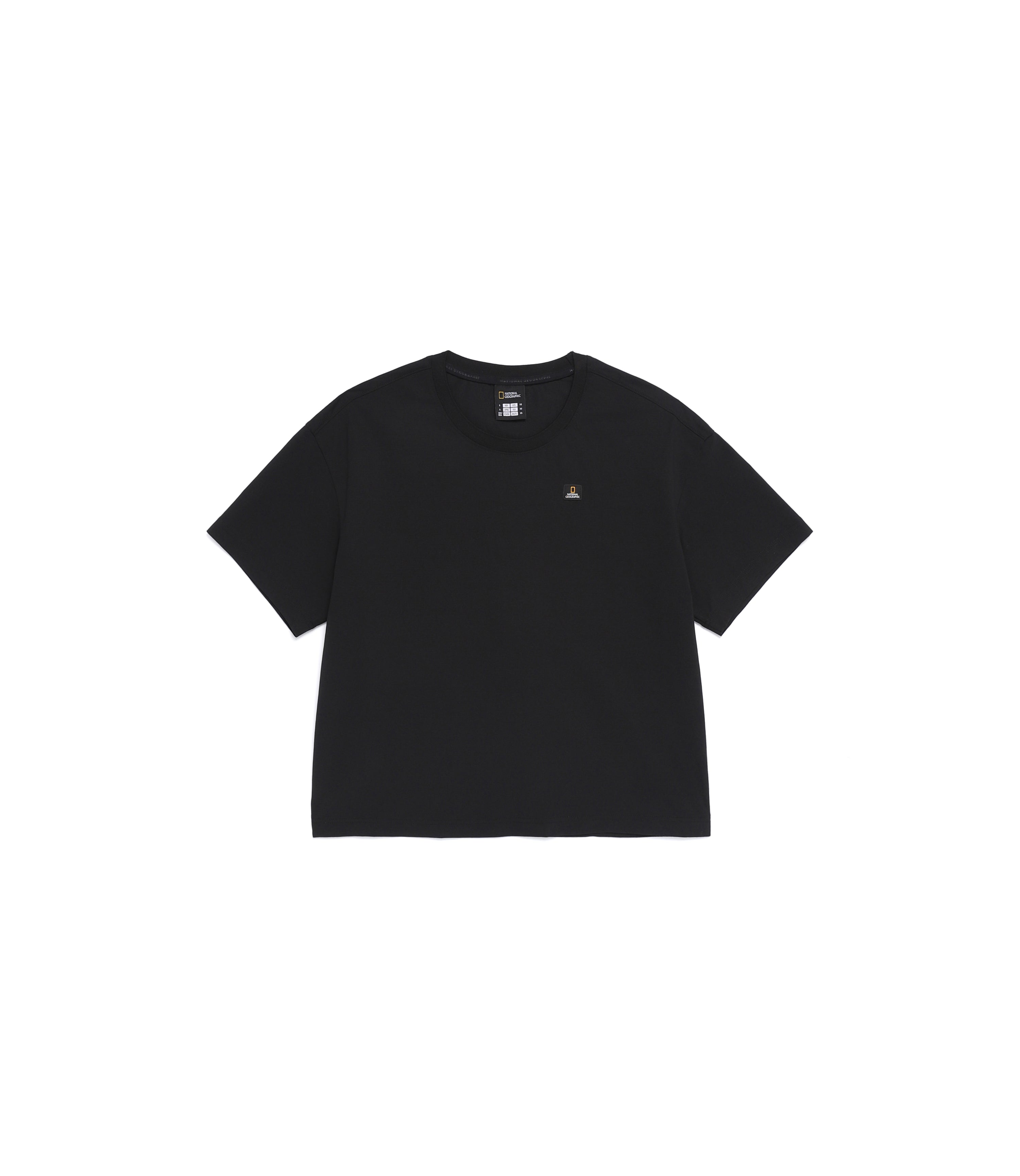 Women's Frozen Air Semi-Crop Short Sleeve Tee<br>BLACK