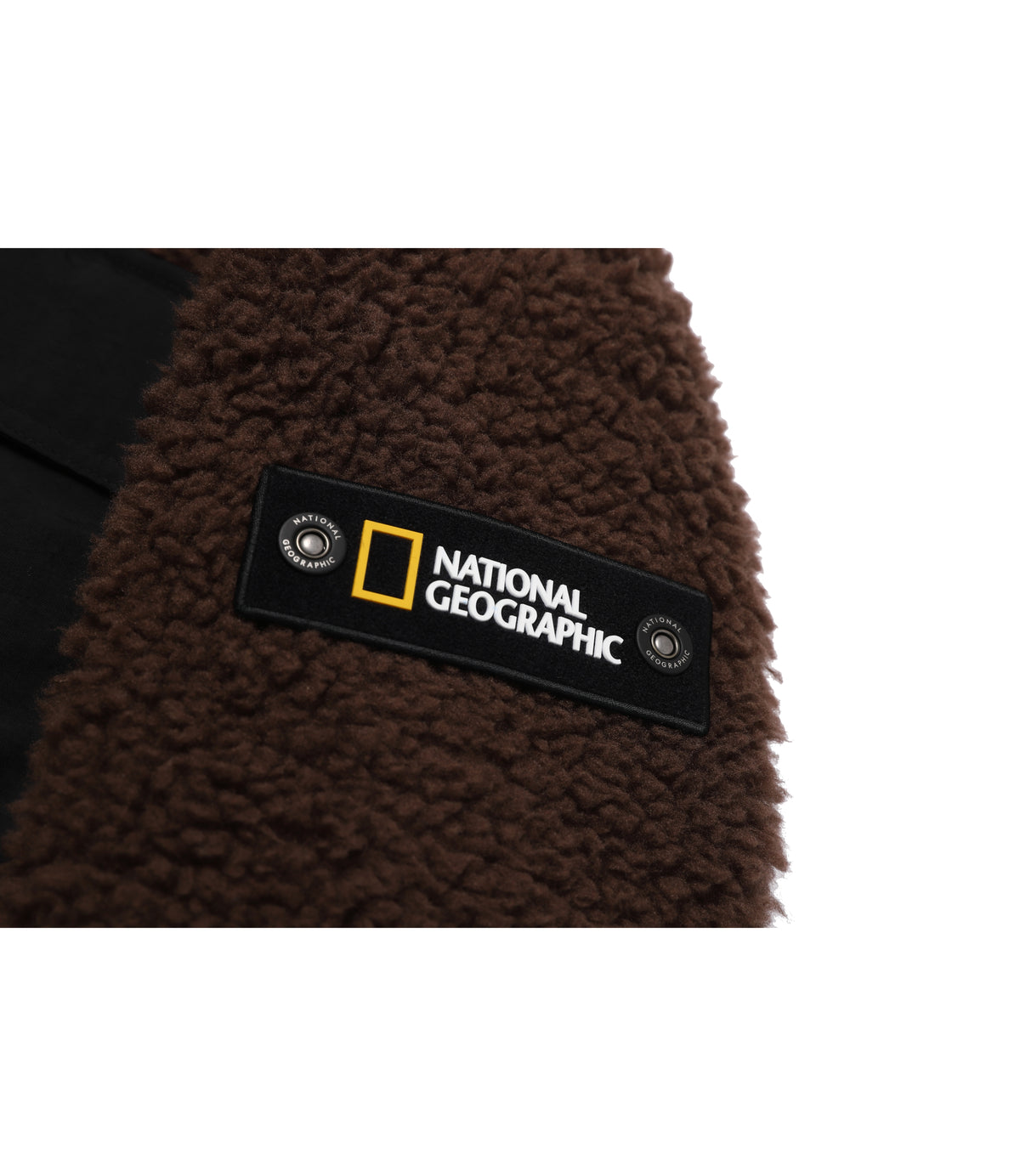 Unisex NRN Sherpa Pocket Color-Block Hooded Jacket<br>CHOCOLATE BROWN