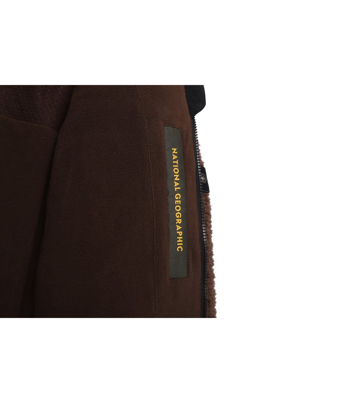 Unisex NRN Sherpa Pocket Color-Block Hooded Jacket<br>CHOCOLATE BROWN