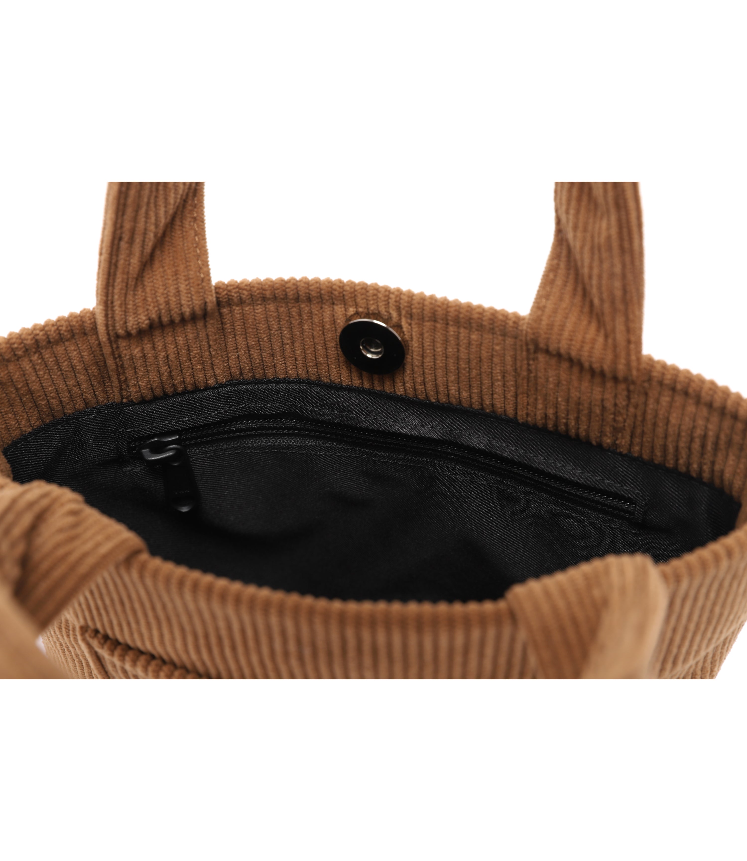 Corduroy Mini Tote Bag<br>BROWN