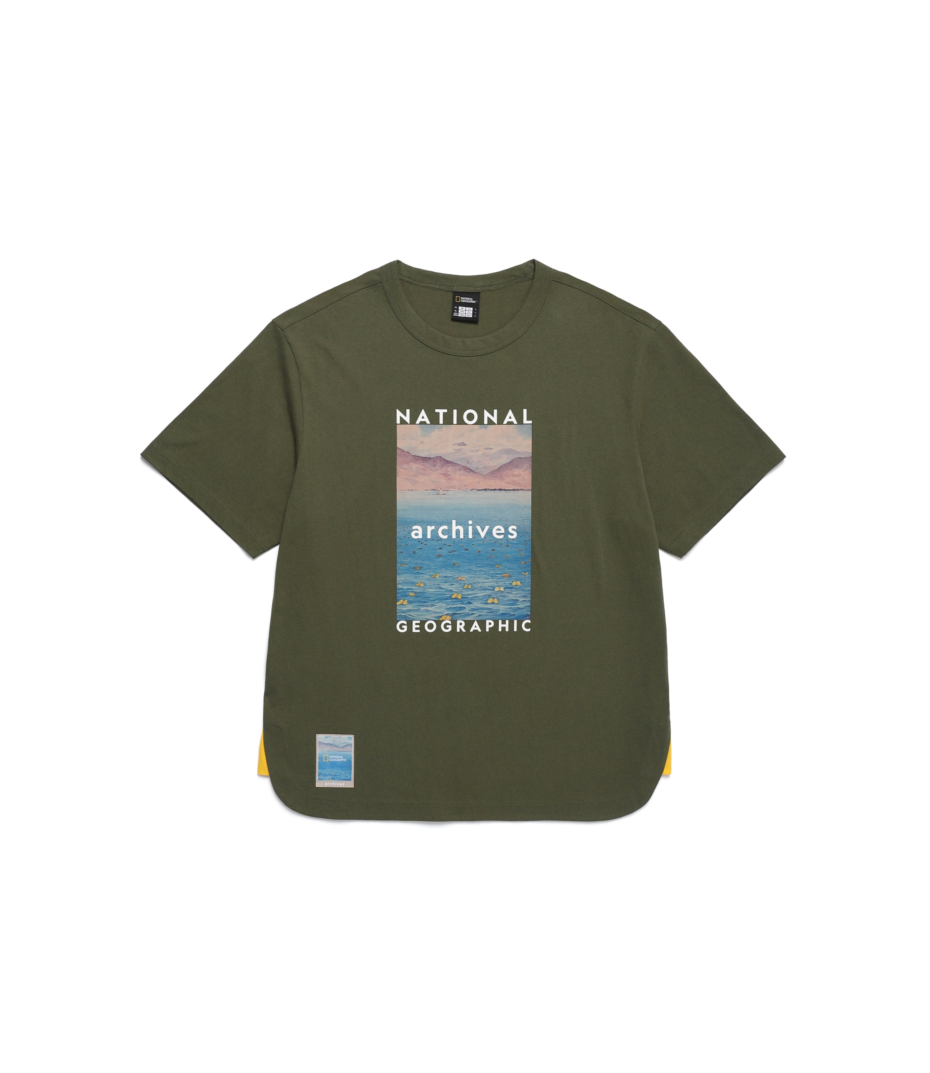 Unisex ARCHIVES Caribbean Graphic Short Sleeve Tee<br>GREEN KHAKI