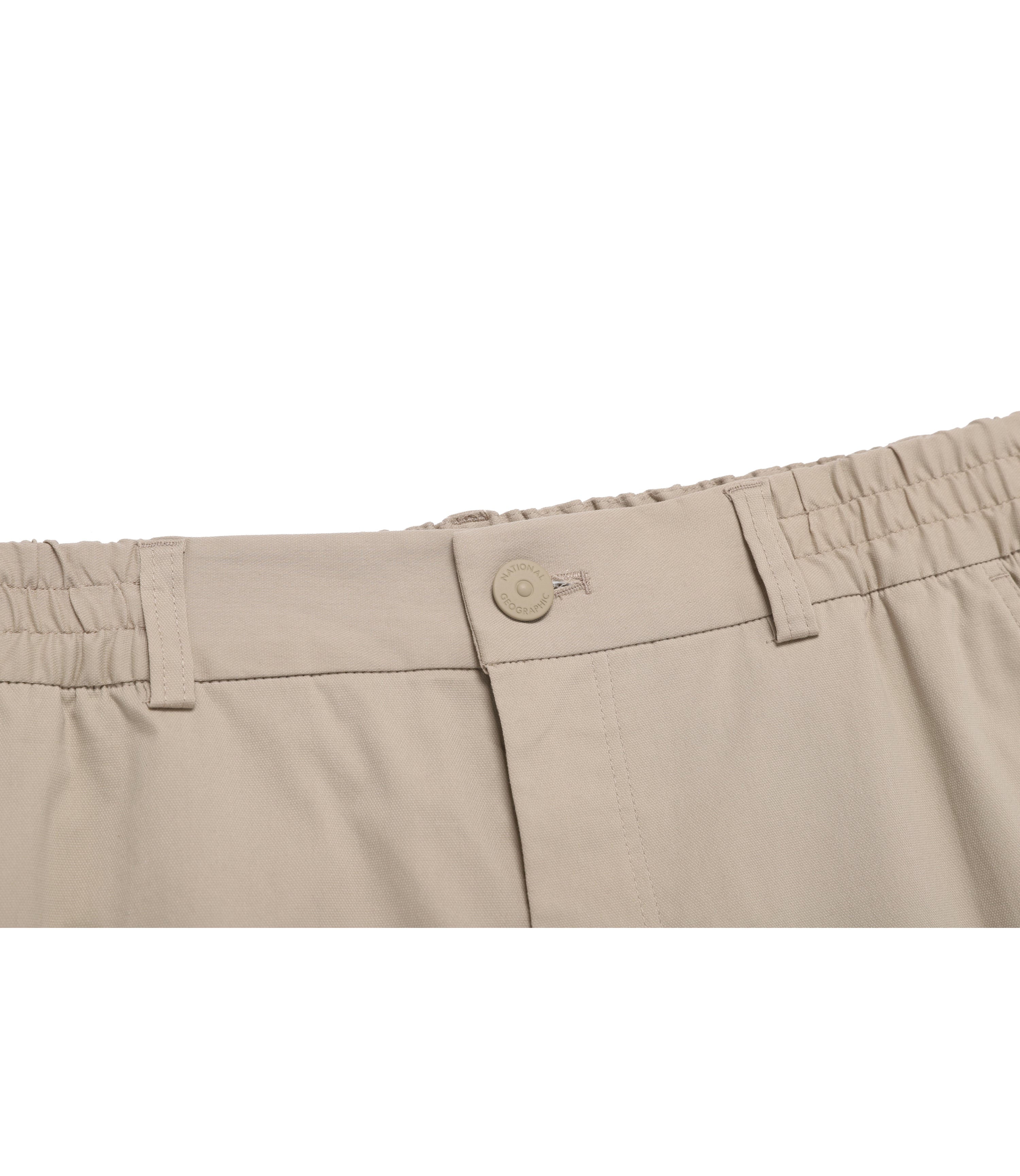 Unisex Cargo Pocket Knee-Length Short Pants<br>MOURNING BEIGE