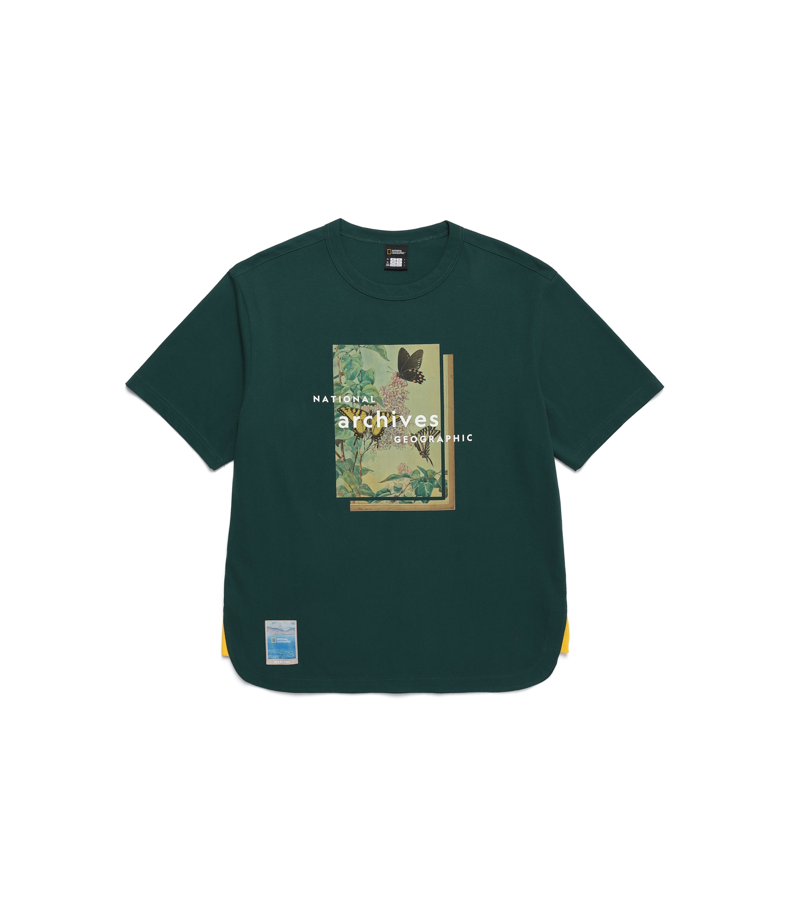 Unisex ARCHIVES Lilac Feast Graphic Short Sleeve Tee<br>DARK GREEN