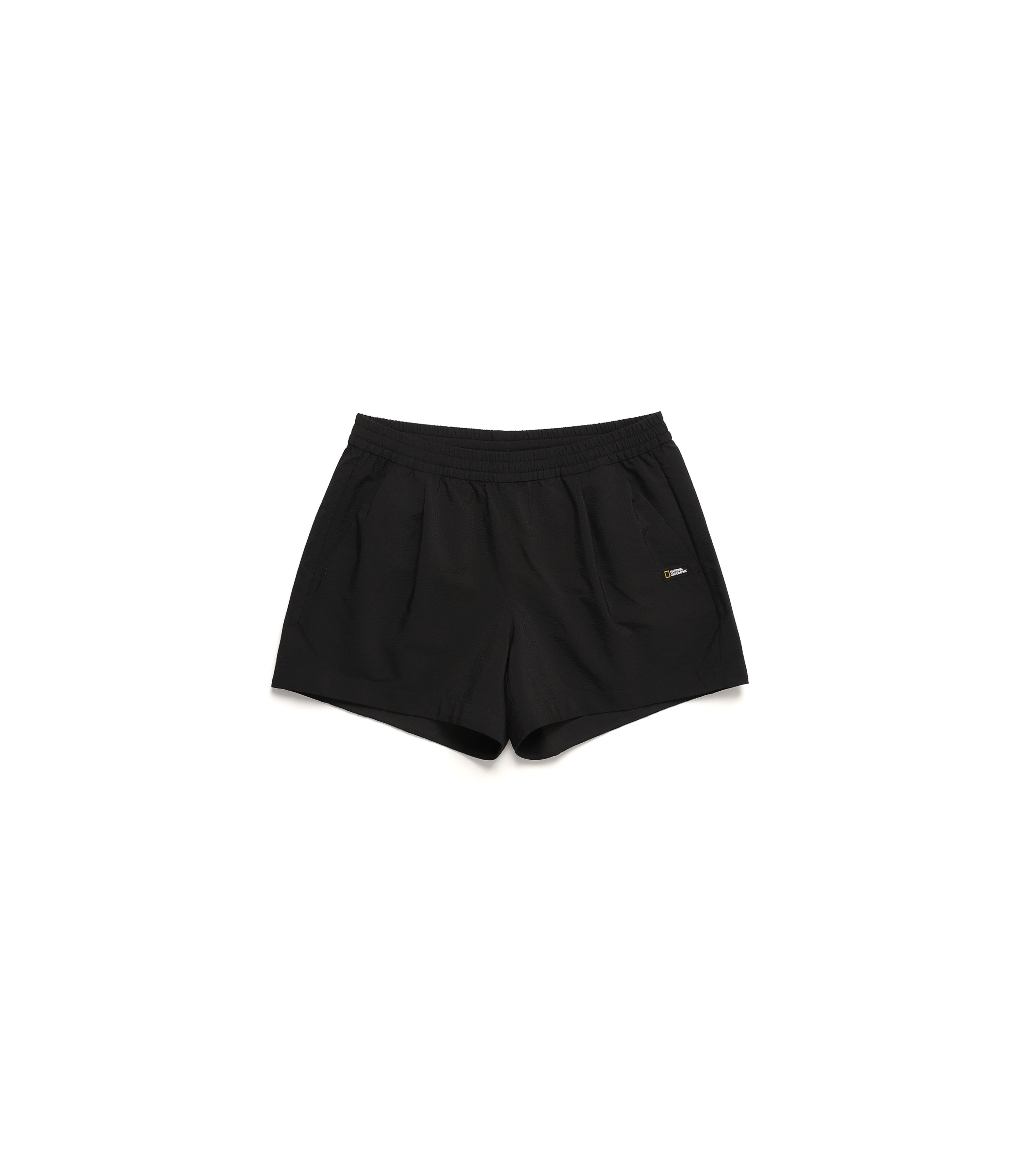 Women's Seersucher Set-Up Short Pants<br>CARBON BLACK