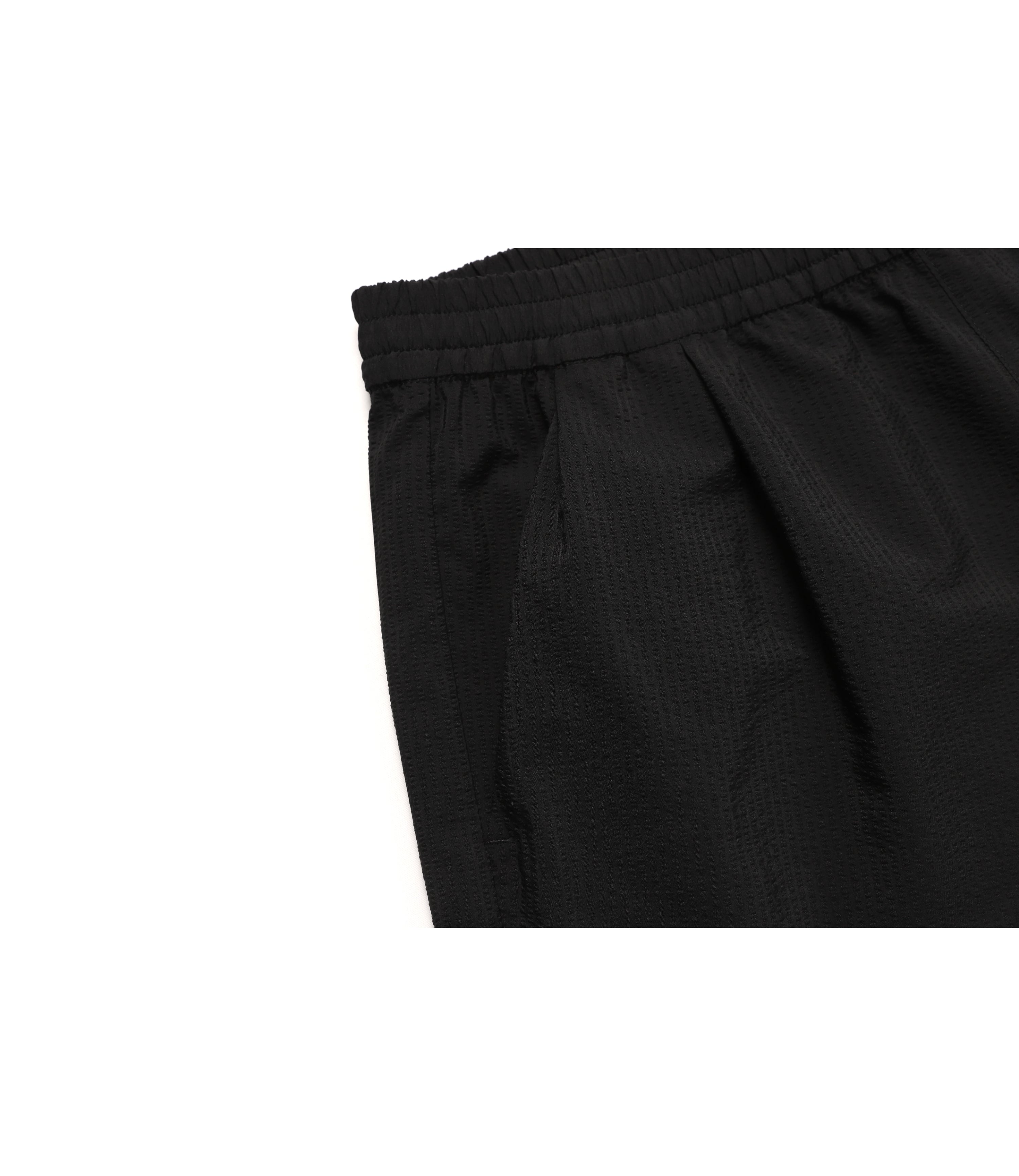 Women's Seersucher Set-Up Short Pants<br>CARBON BLACK