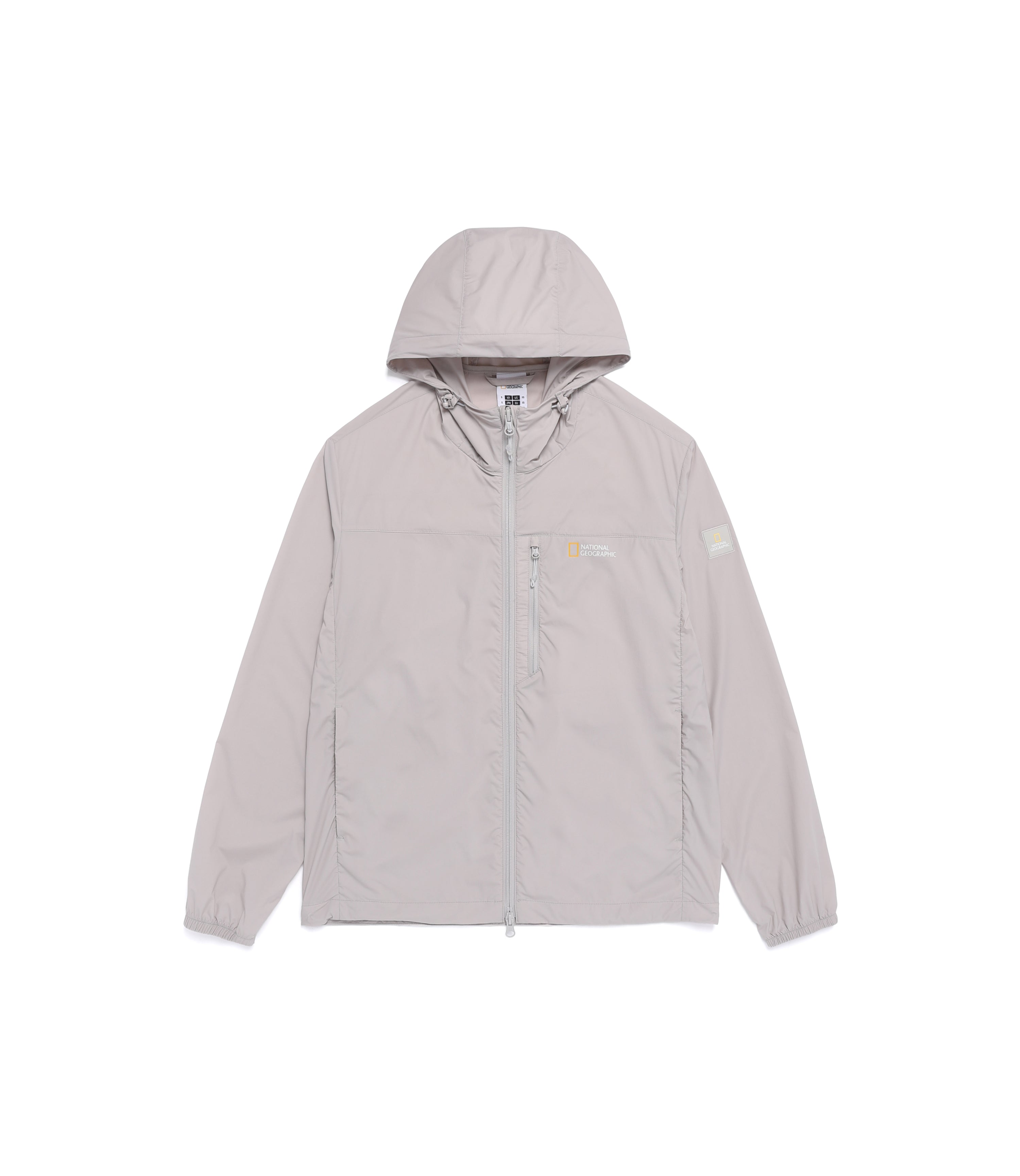 Unisex WALLACE Full Zip-Up Hooded Wind Breaker<br>L/GREY