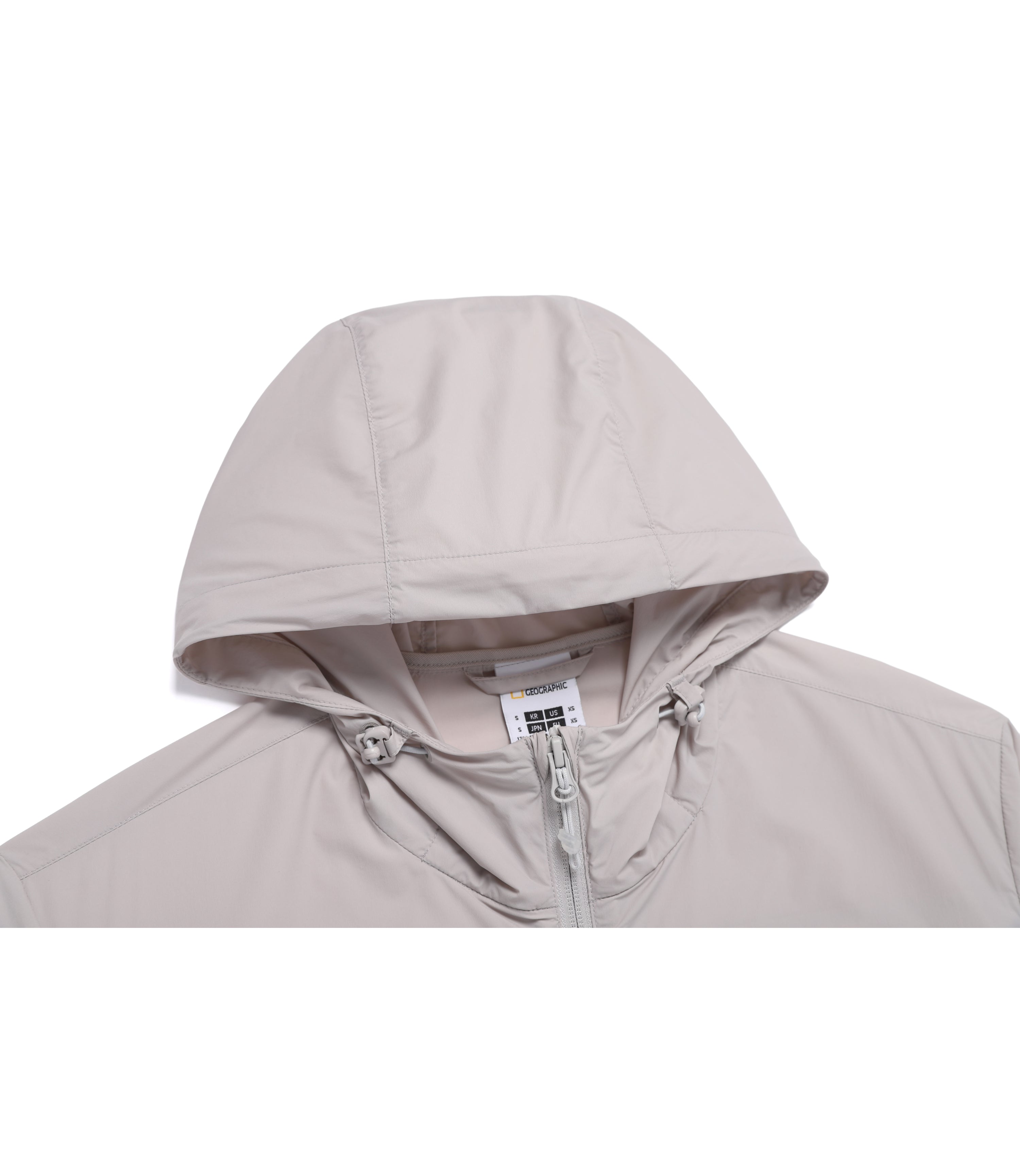 Unisex WALLACE Full Zip-Up Hooded Wind Breaker<br>L/GREY