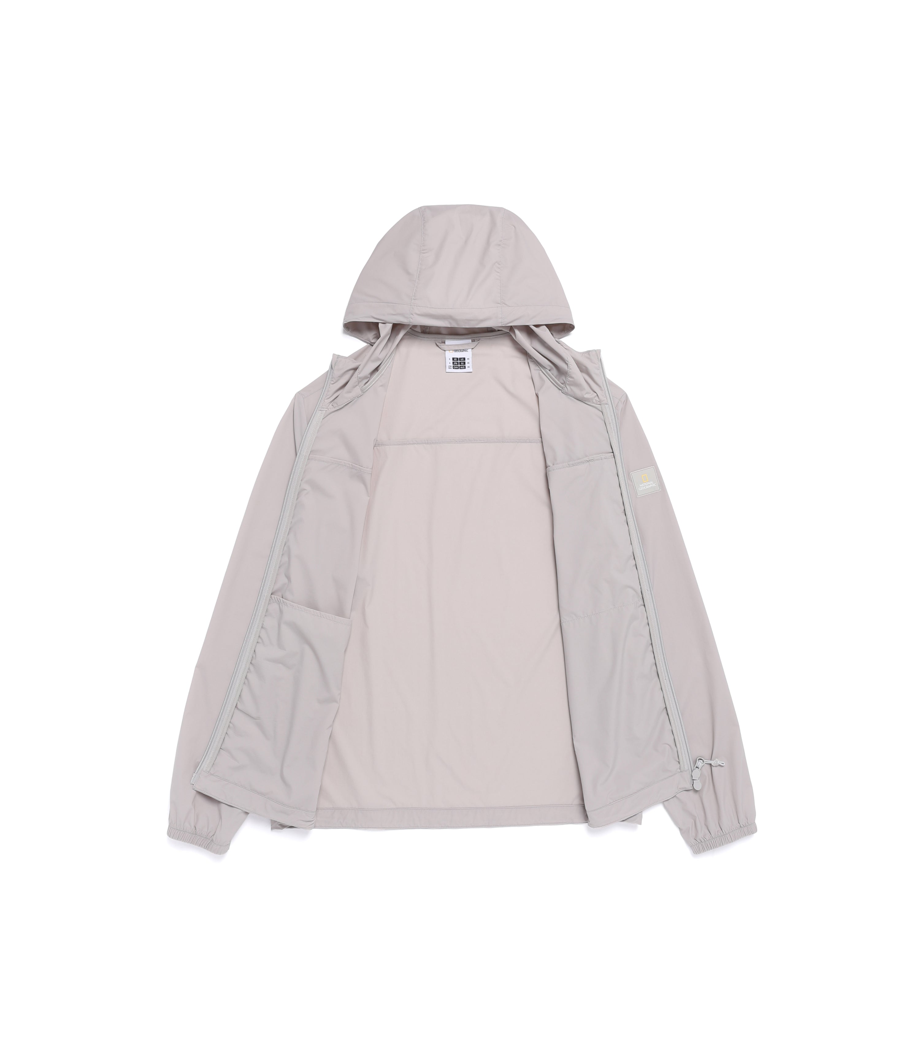Unisex WALLACE Full Zip-Up Hooded Wind Breaker<br>L/GREY