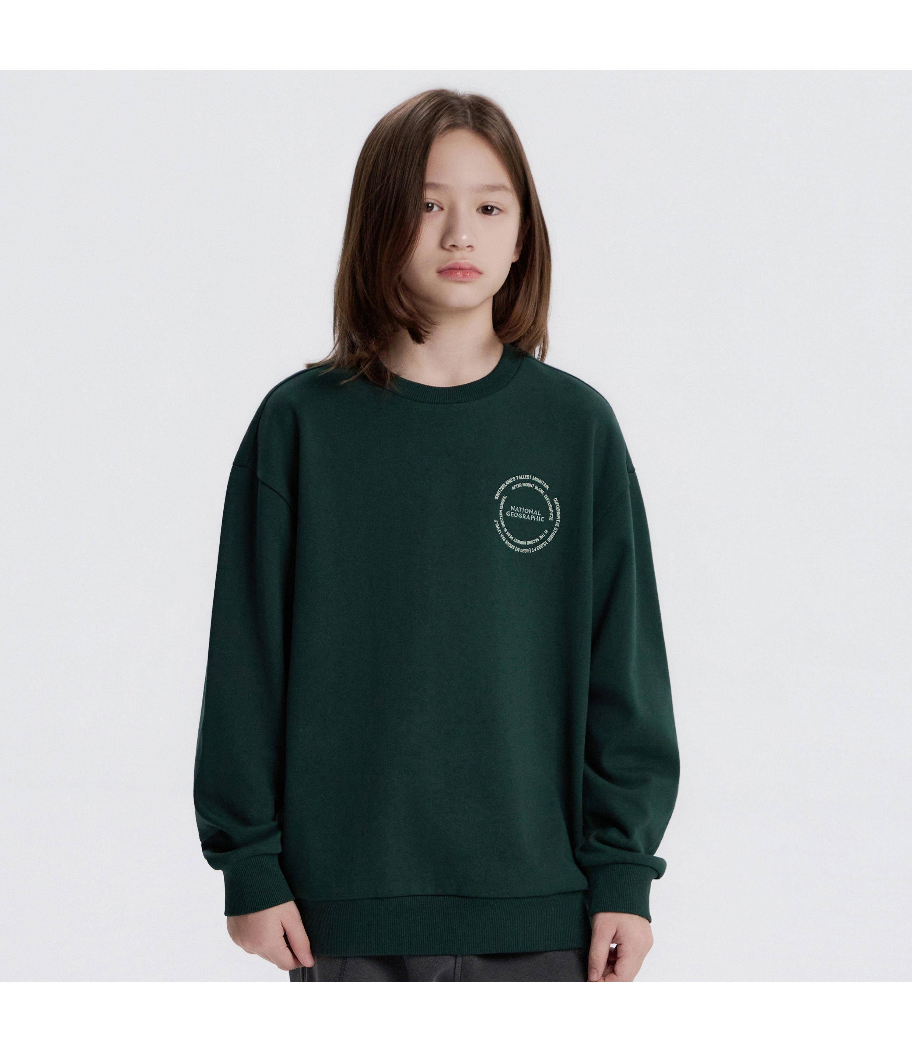 Kid's Adventure Back Graphic Sweatshirt<br>D/GREEN