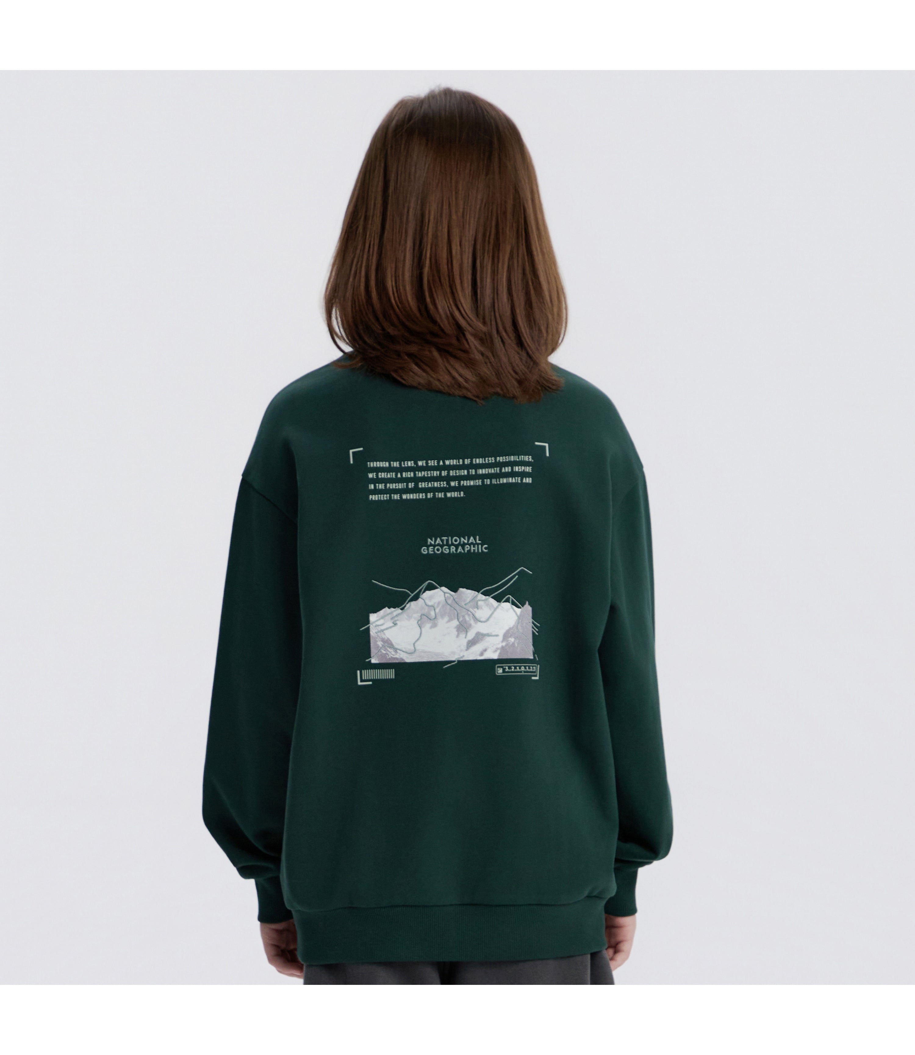 Kid's Adventure Back Graphic Sweatshirt<br>D/GREEN