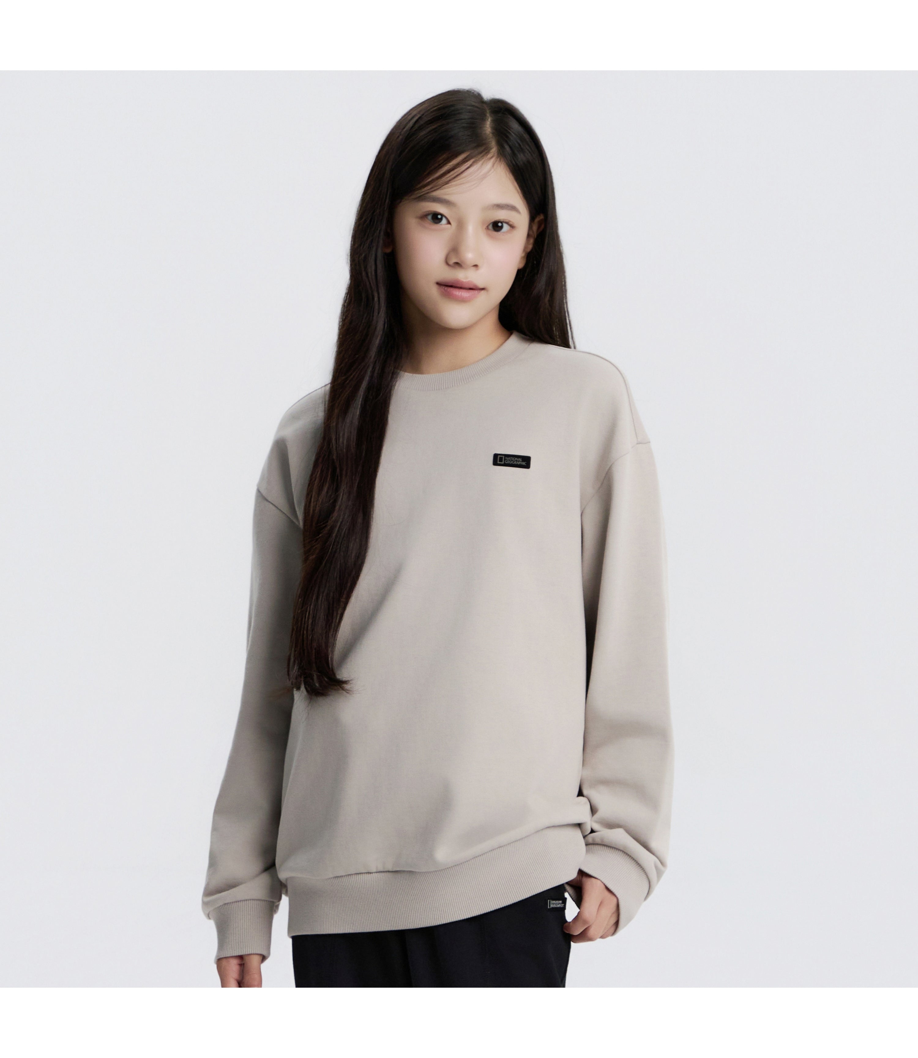 Kid's Adventure Back Graphic Sweatshirt<br>GRAY BEIGE