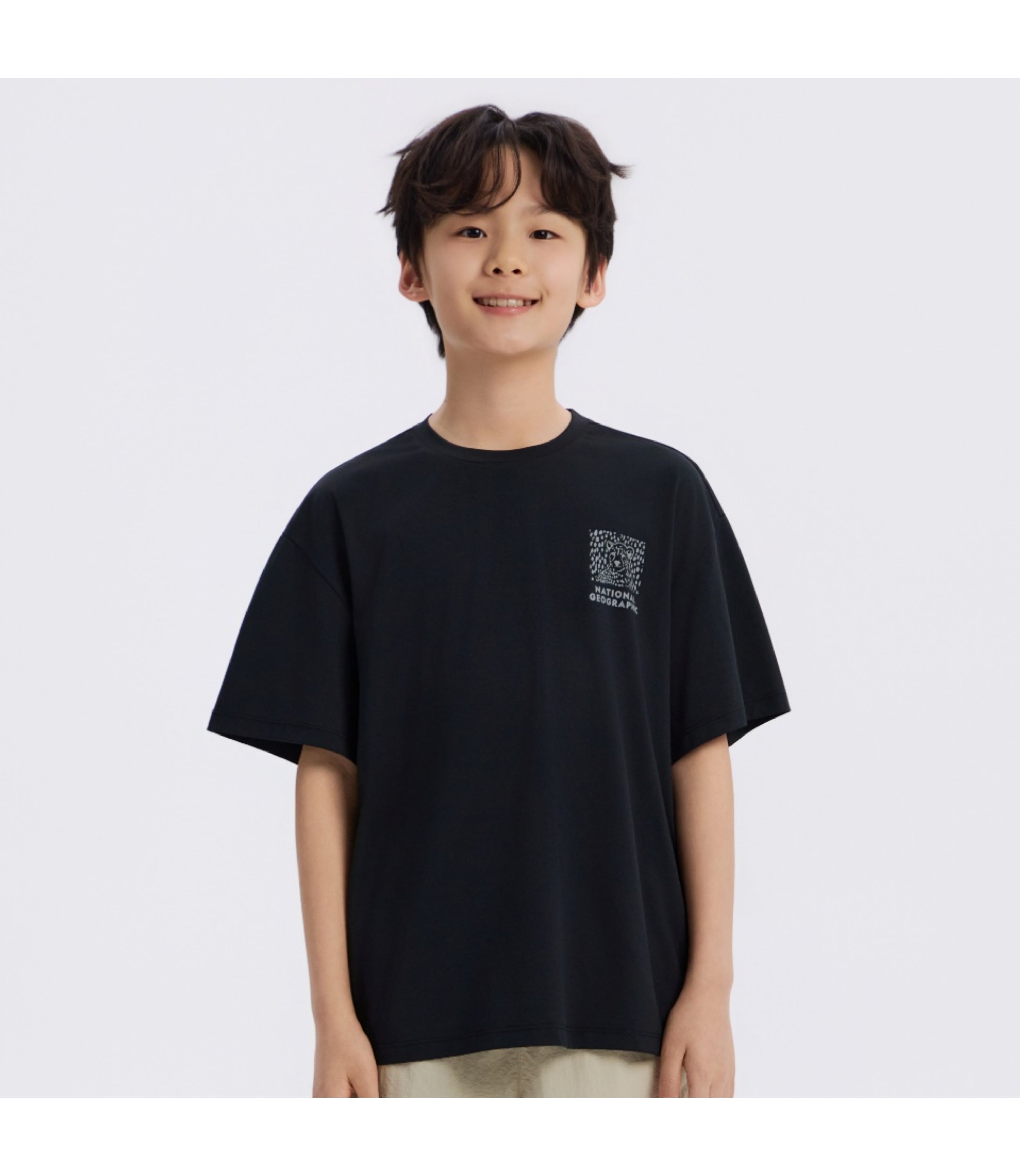 Kid's Cooling Safari Graphic Short Sleeve Tee<br>CARBON BLACK