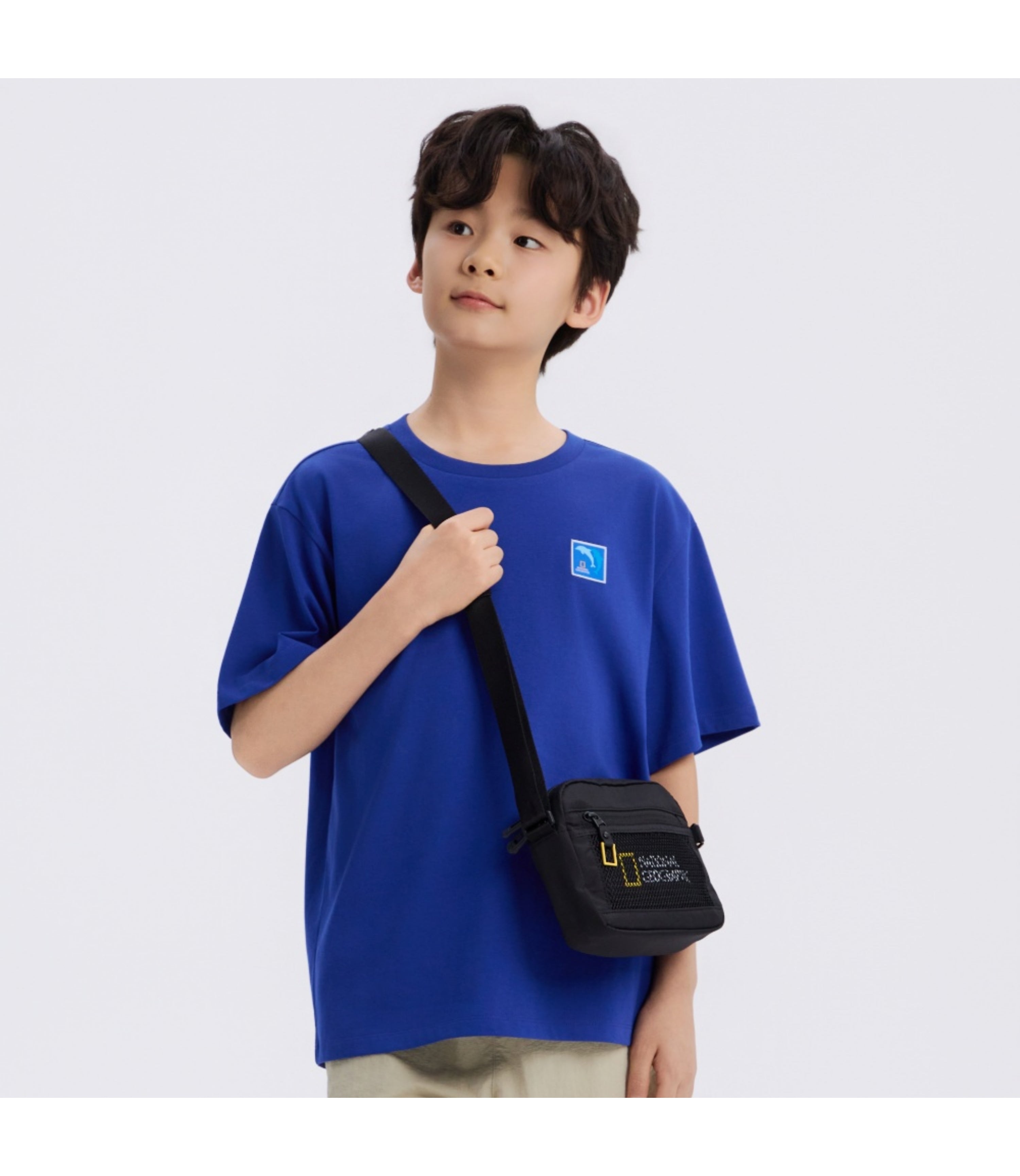 Kid's Square Crossbody Bag<br>BLACK
