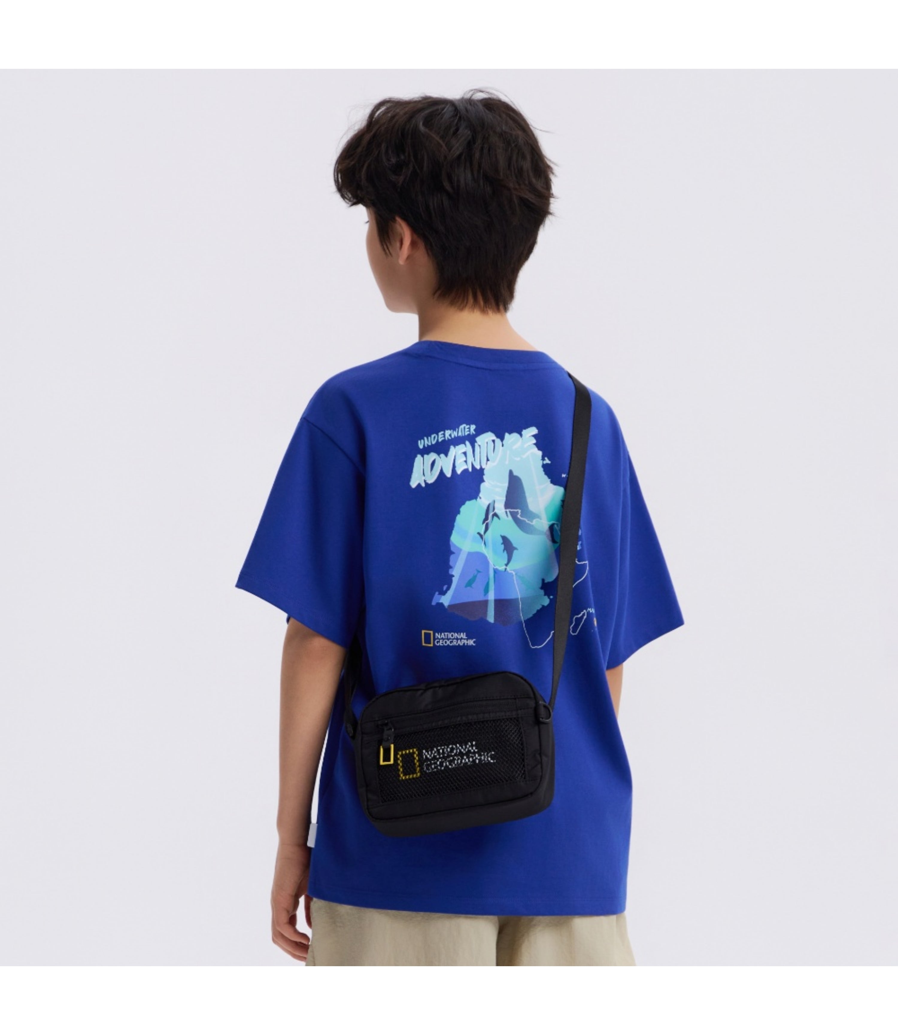 Kid's Square Crossbody Bag<br>BLACK