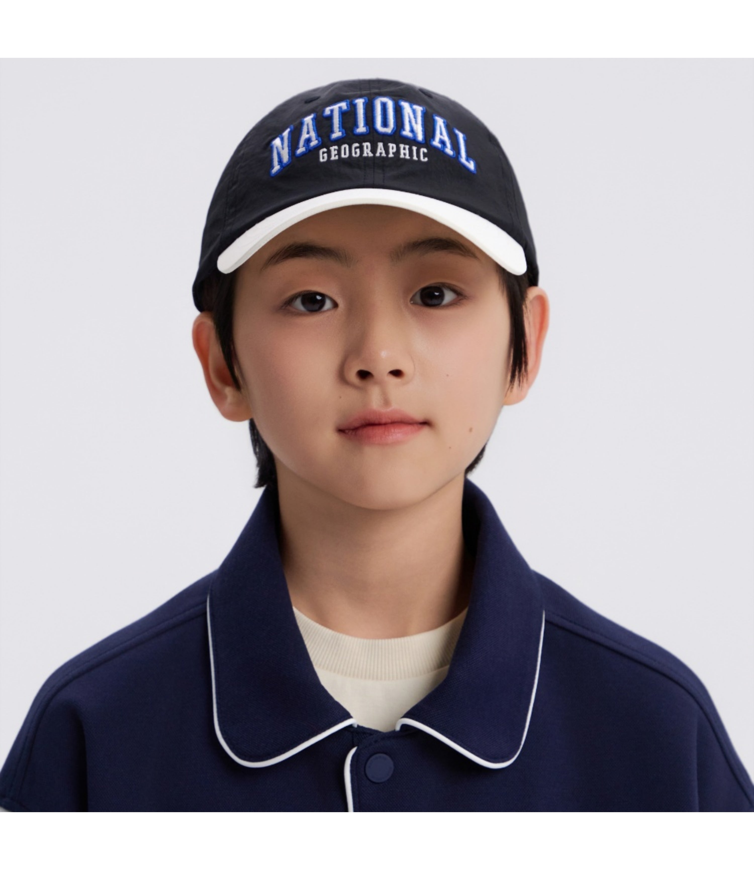 Kid's Color Block Big Logo Cap<br>BLACK