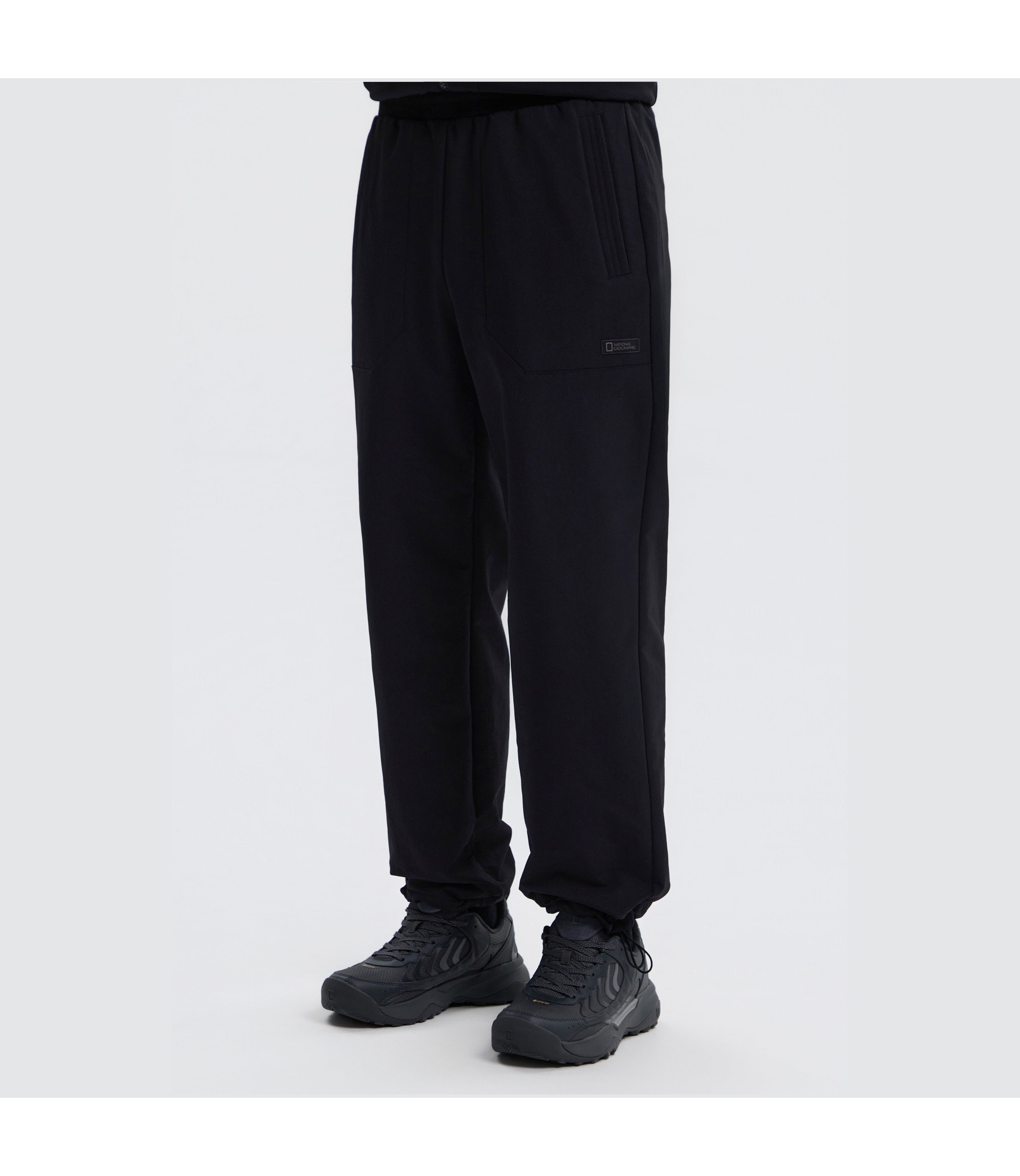 Unisex ARCHELON Double Warm Brushed Woven Pants<br>BLACK