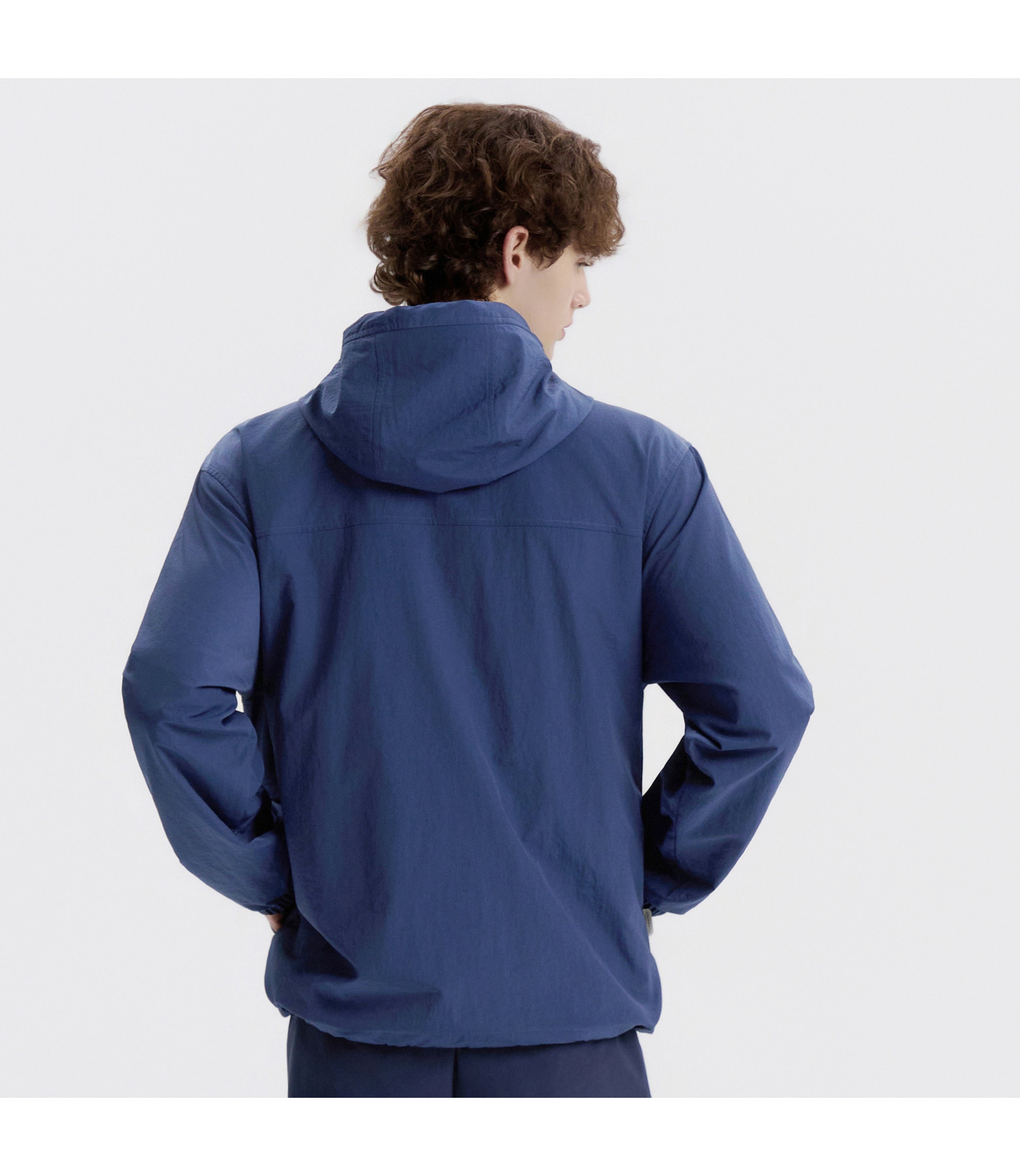 Unisex ORCA Taslan Hooded Outpocket Jumper<br>DARK BLUE