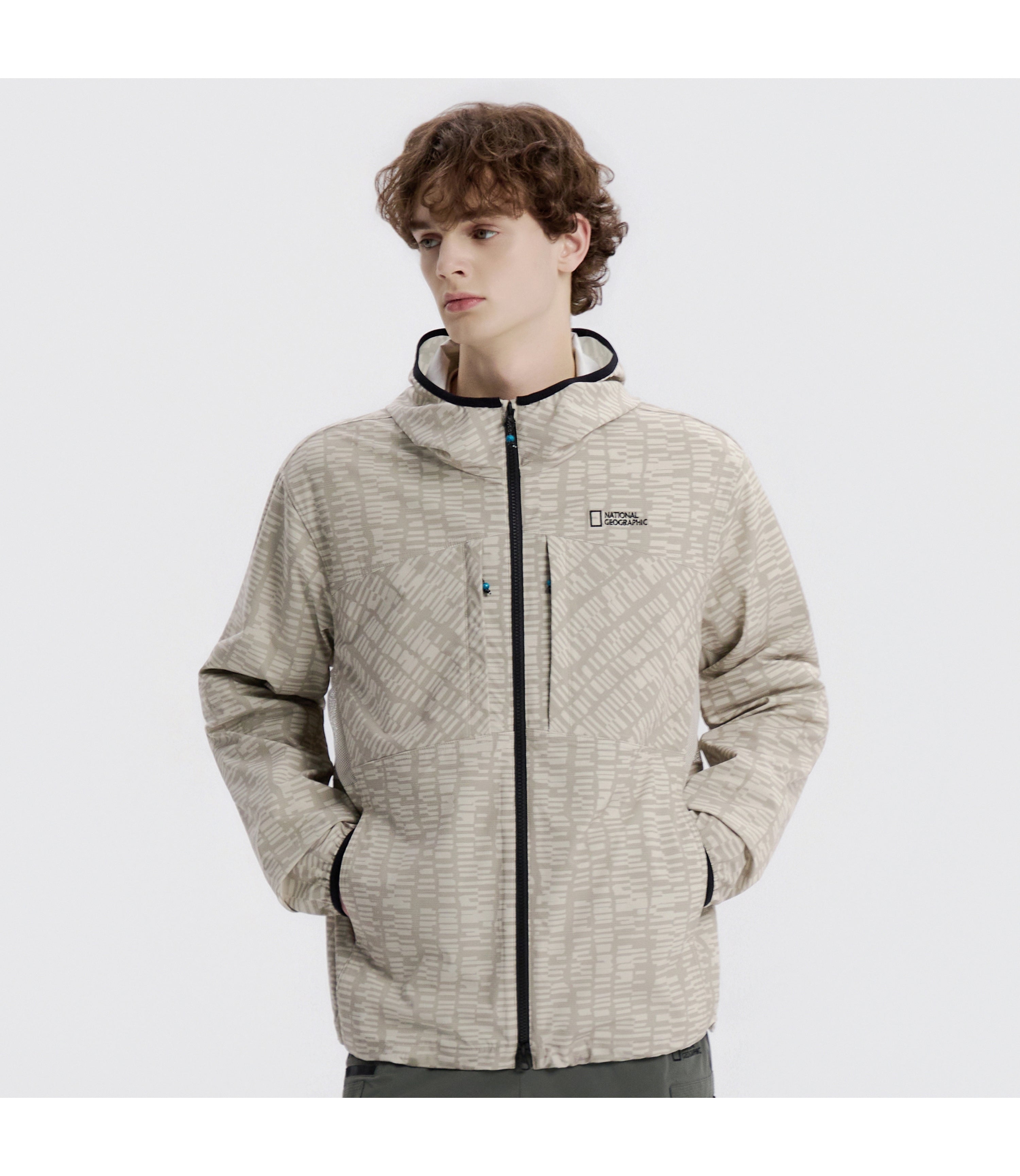 Men's NRN Ventilated Lightweight Hooded Jacket<br>SILVER BIRCH