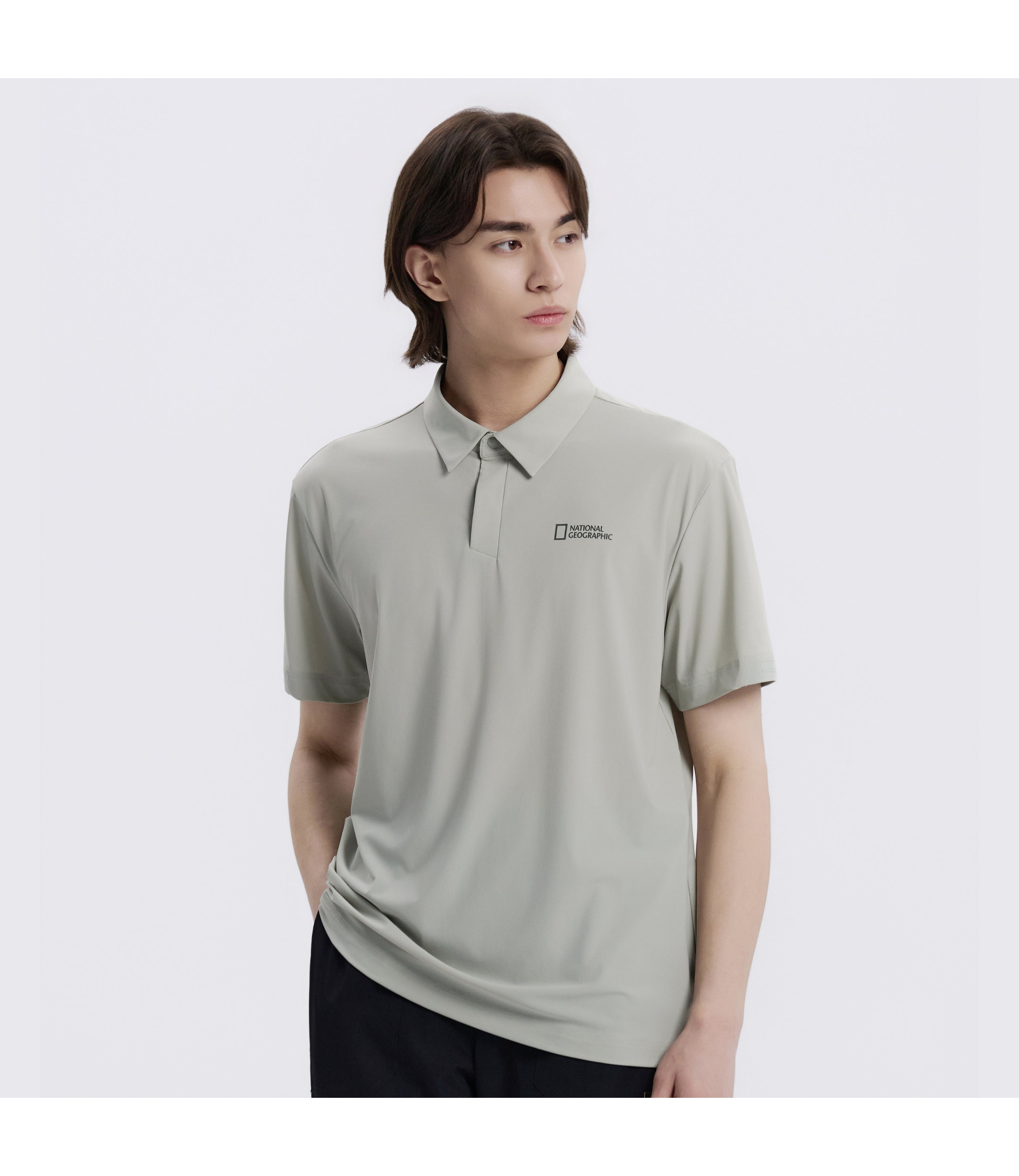 Men's Cooling Stretch Short Sleeve Polo Shirt<br>LIGHT KHAKI
