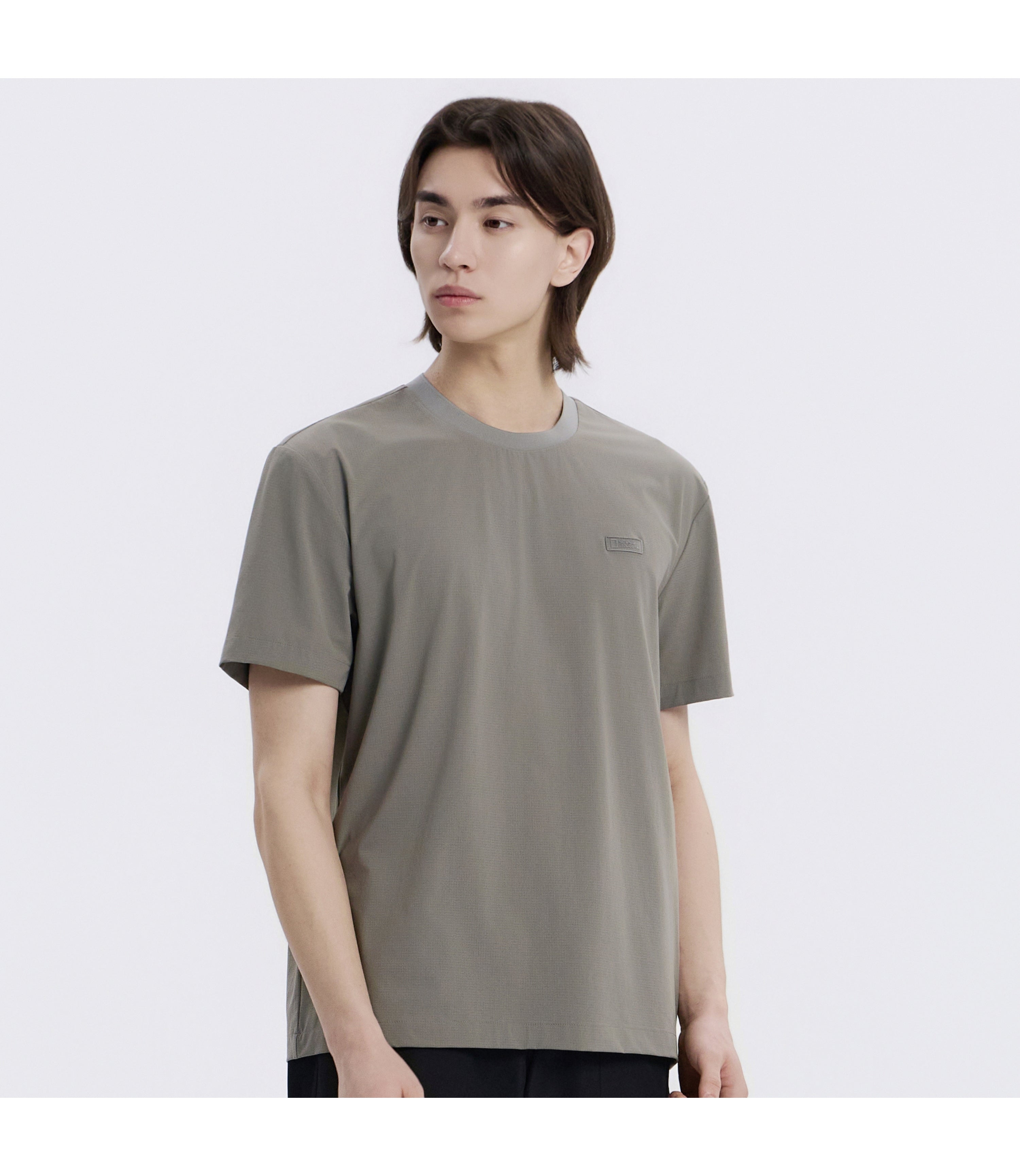 Men's Airflow Short Sleeve Tee<br>GREY KHAKI
