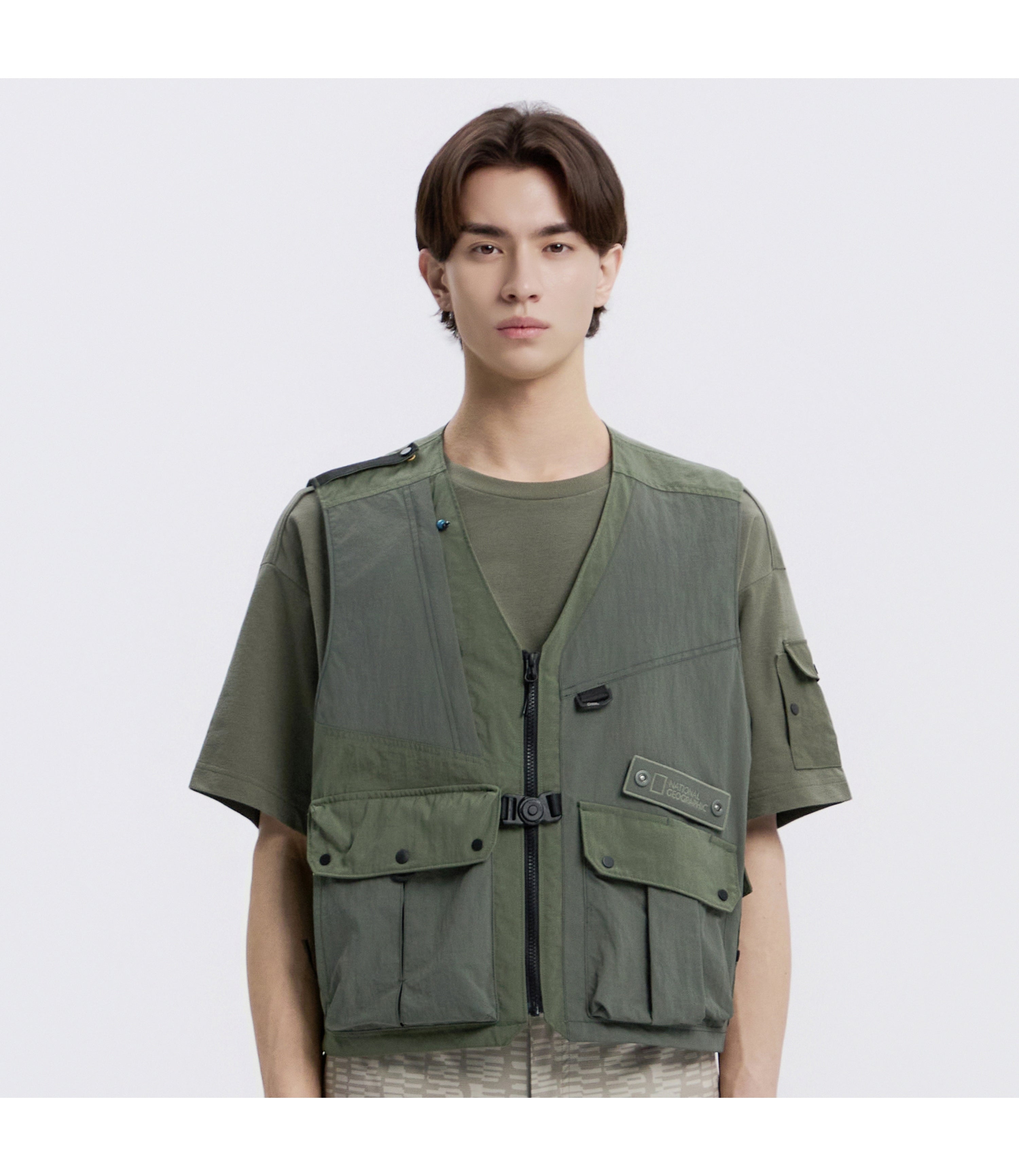 Men's NRN Utility Vest MILITARY KHAKI | National Geographic MY