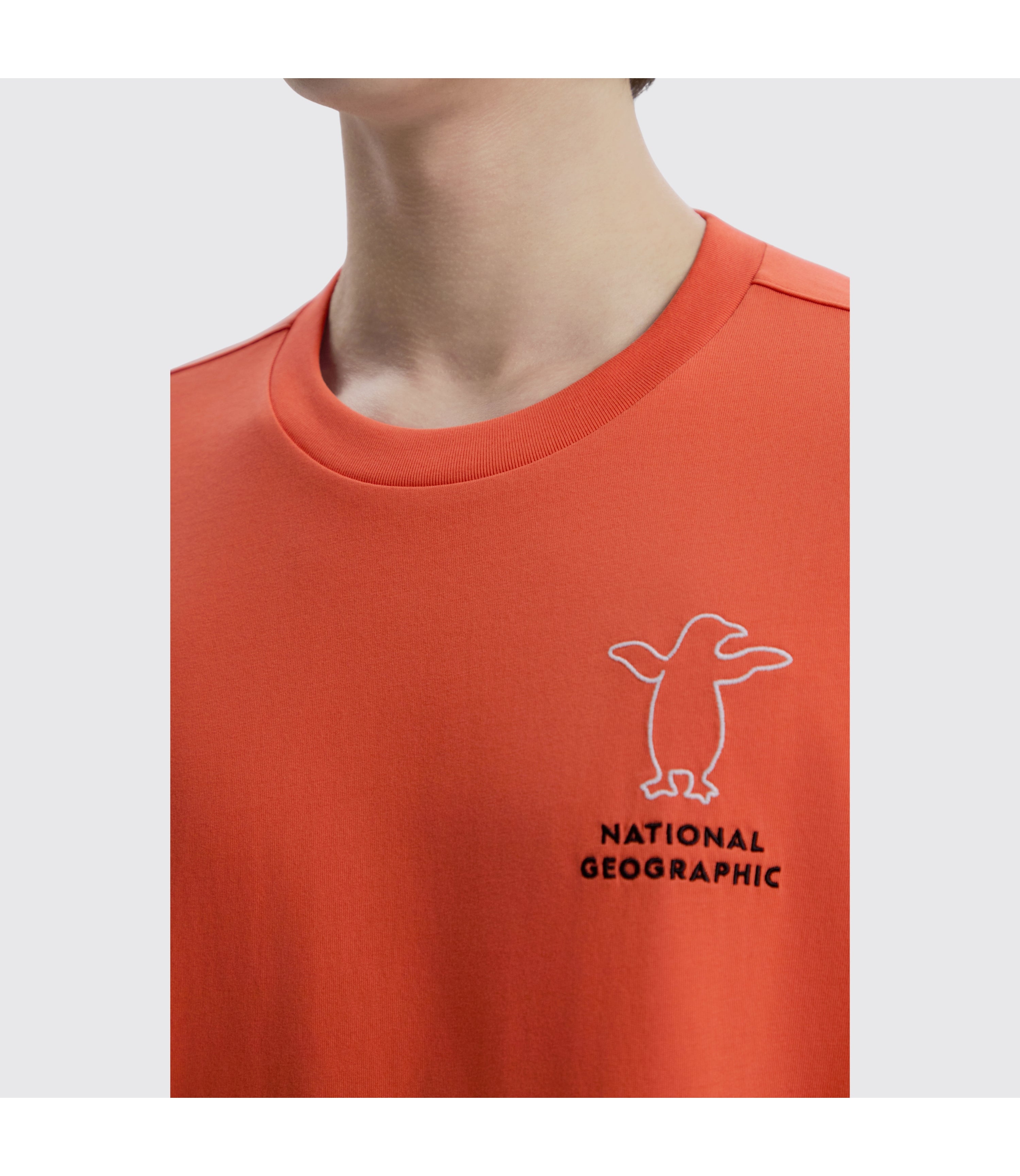 Unisex RATEL Regen Animal Silhouette Graphic Short Sleeve Tee<br>L/ORANGE