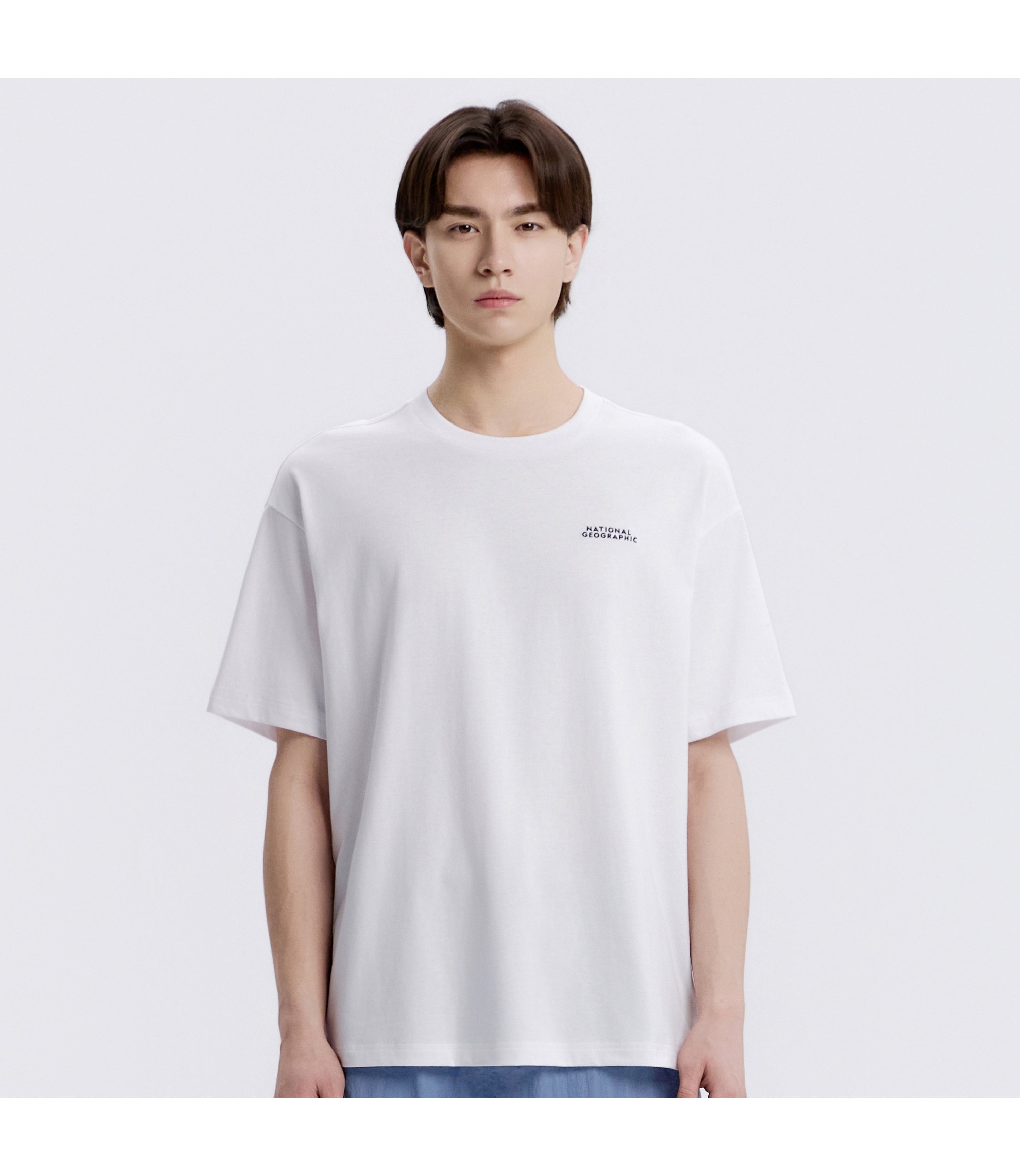 Unisex RATEL Regen Animal Big Graphic Short Sleeve Tee<br>WHITE