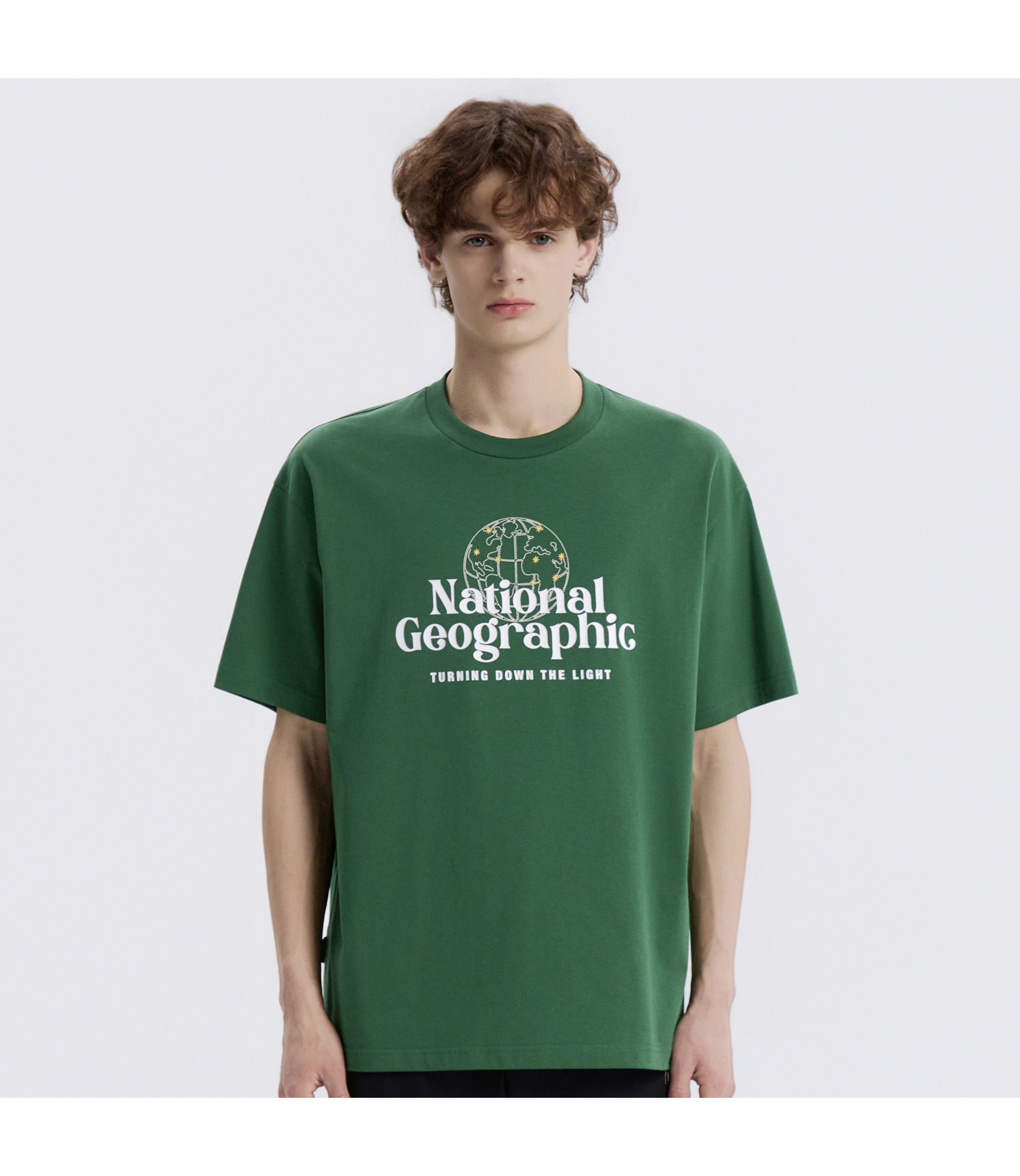 Unisex CASTOR COOLMAX ECO Lettering Graphic Short Sleeve Tee<br>GREEN HILLS