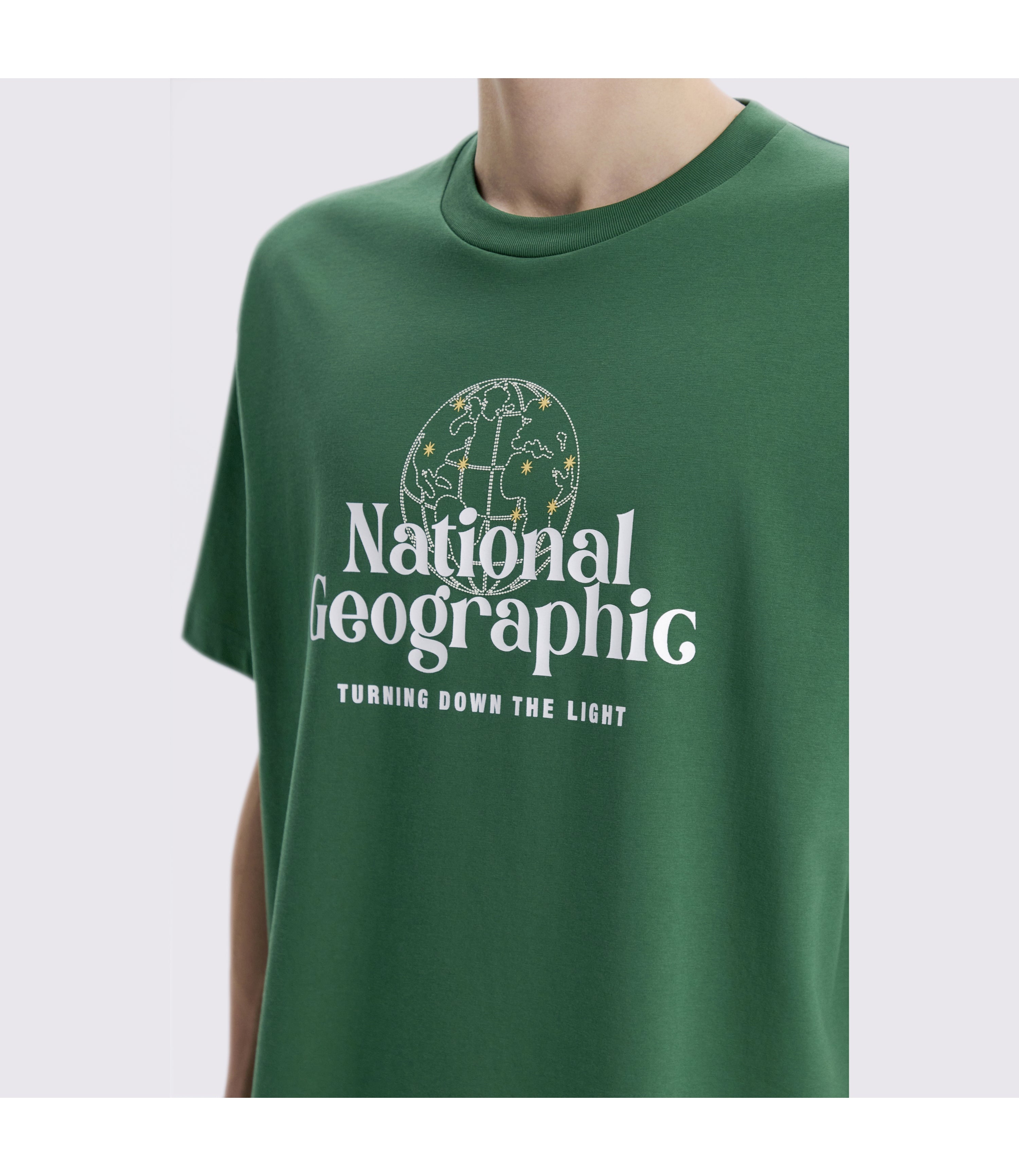 Unisex CASTOR COOLMAX ECO Lettering Graphic Short Sleeve Tee<br>GREEN HILLS