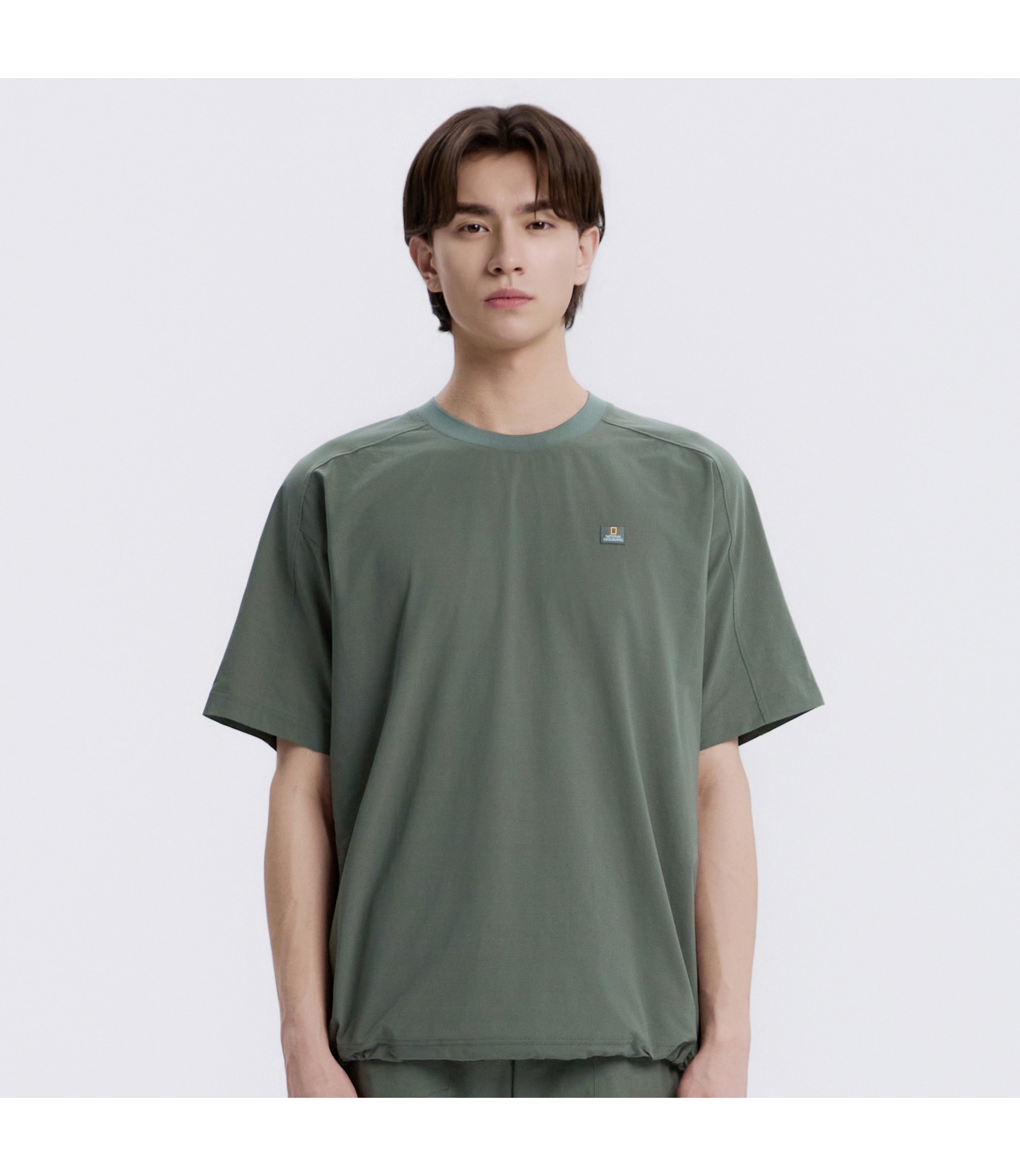 Unisex Frozen Air Semi-Overfit Short Sleeve Tee<br>G/KHAKI