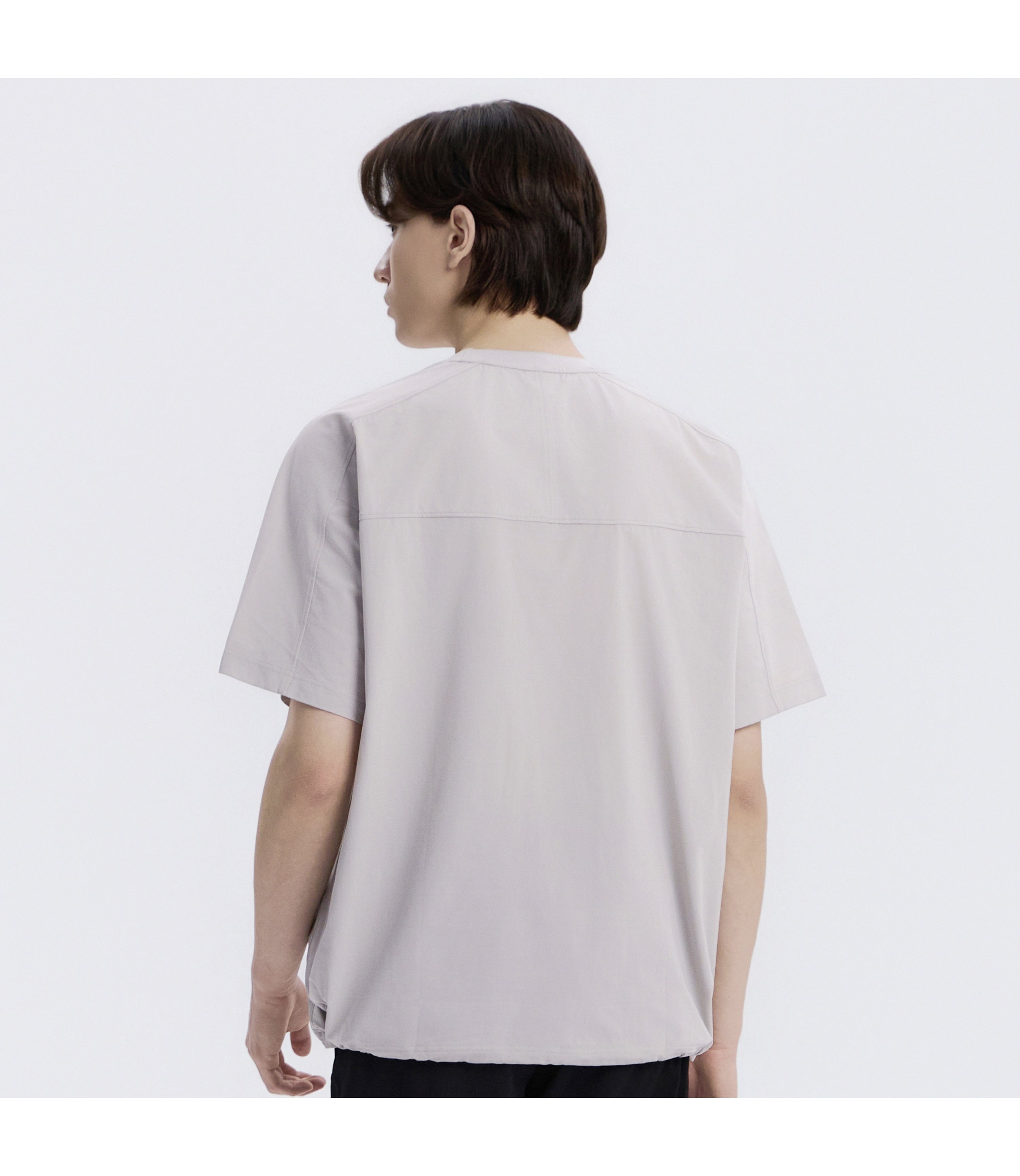 Unisex Frozen Air Semi-Overfit Short Sleeve Tee<br>L/GREY