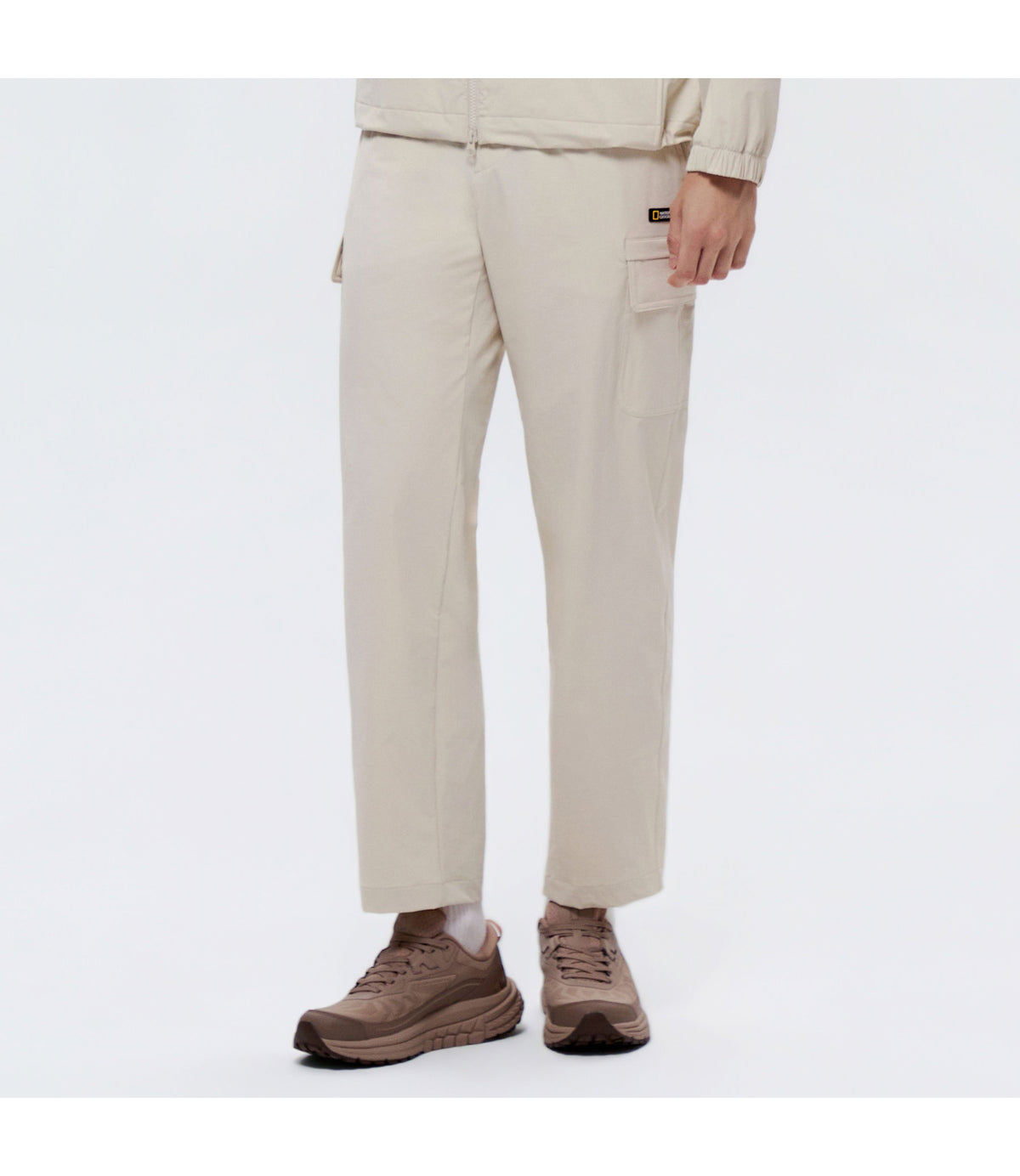 Unisex ARCHELON Woven Stretch Basic Fit Straight Pants<br>SILVER BIRCH
