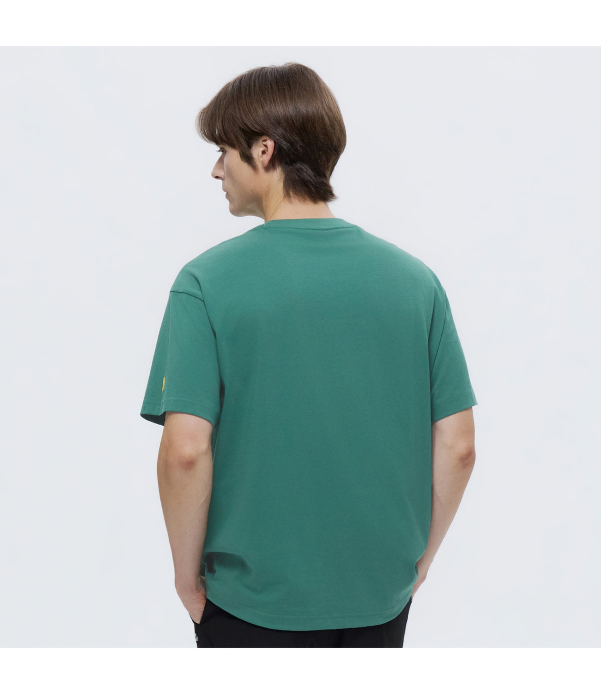 Unisex Animal Graphic Semi-Overfit Short Sleeve T-Shirt<br>POSY GREEN