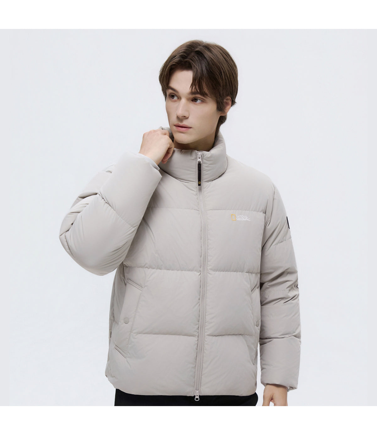 Unisex Reimann Heat-Saver Stand-Neck Duck Down Jumper<br>L/GREY