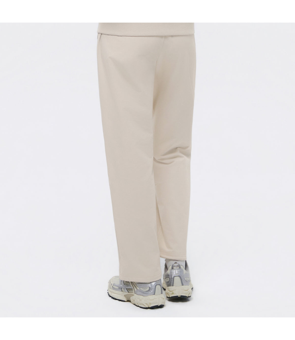 Women's ARCHELON Double-Warm Brushed Woven Relax Fit Straight Pants<br>SILVER BIRCH